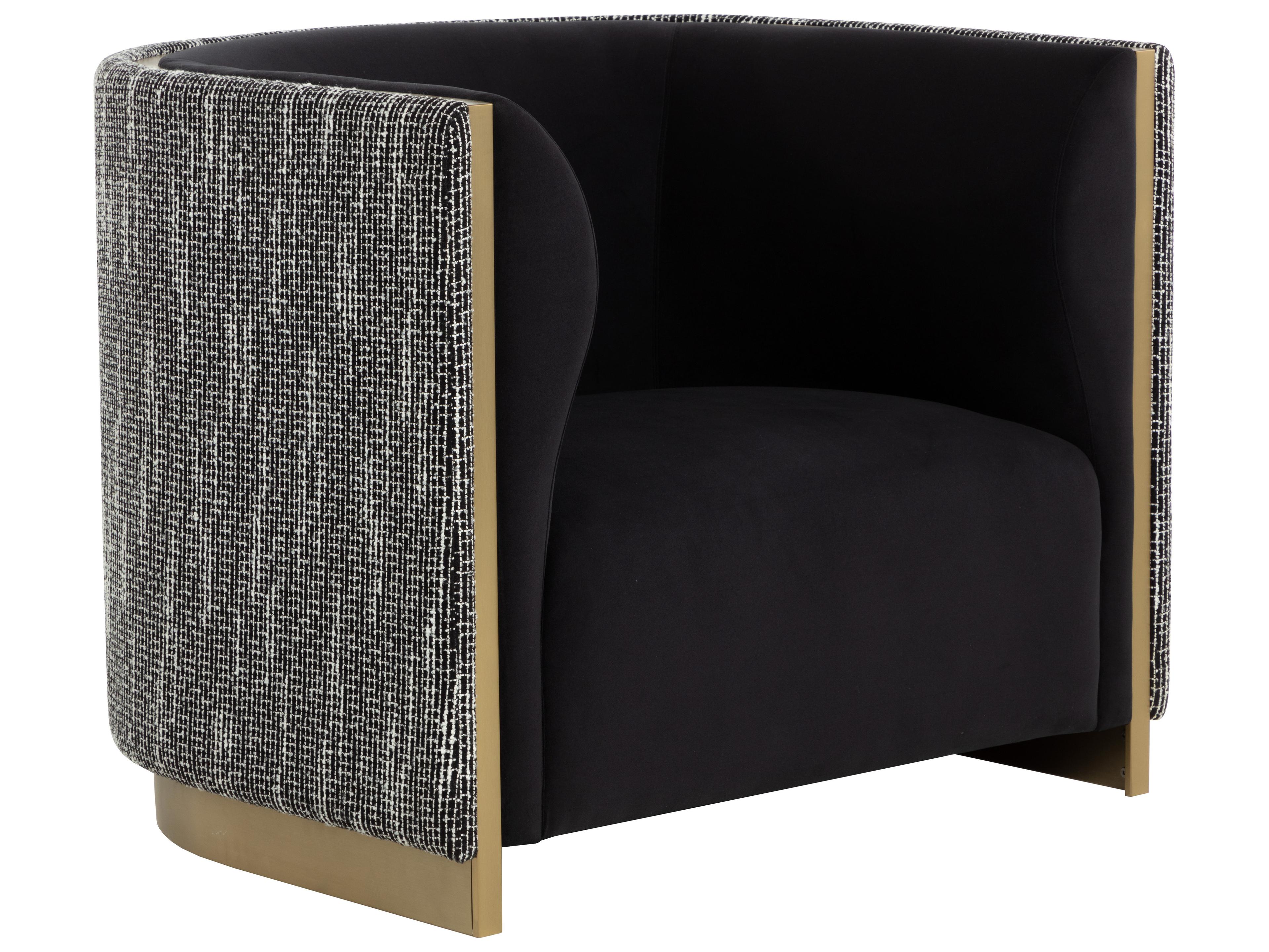 Larron Black Accent Chair