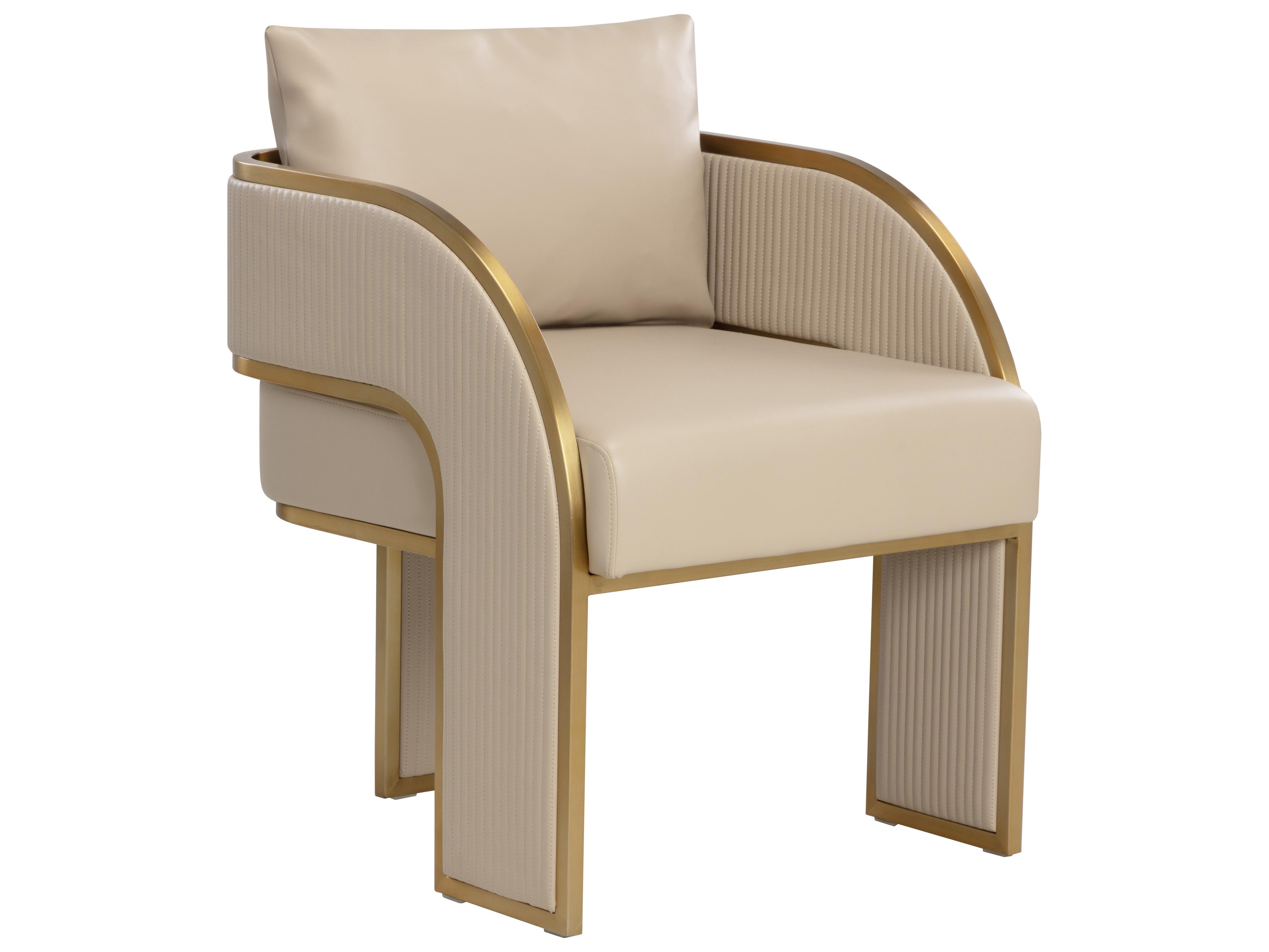 Sunpan Baz Dining Armchair in Napa Beige