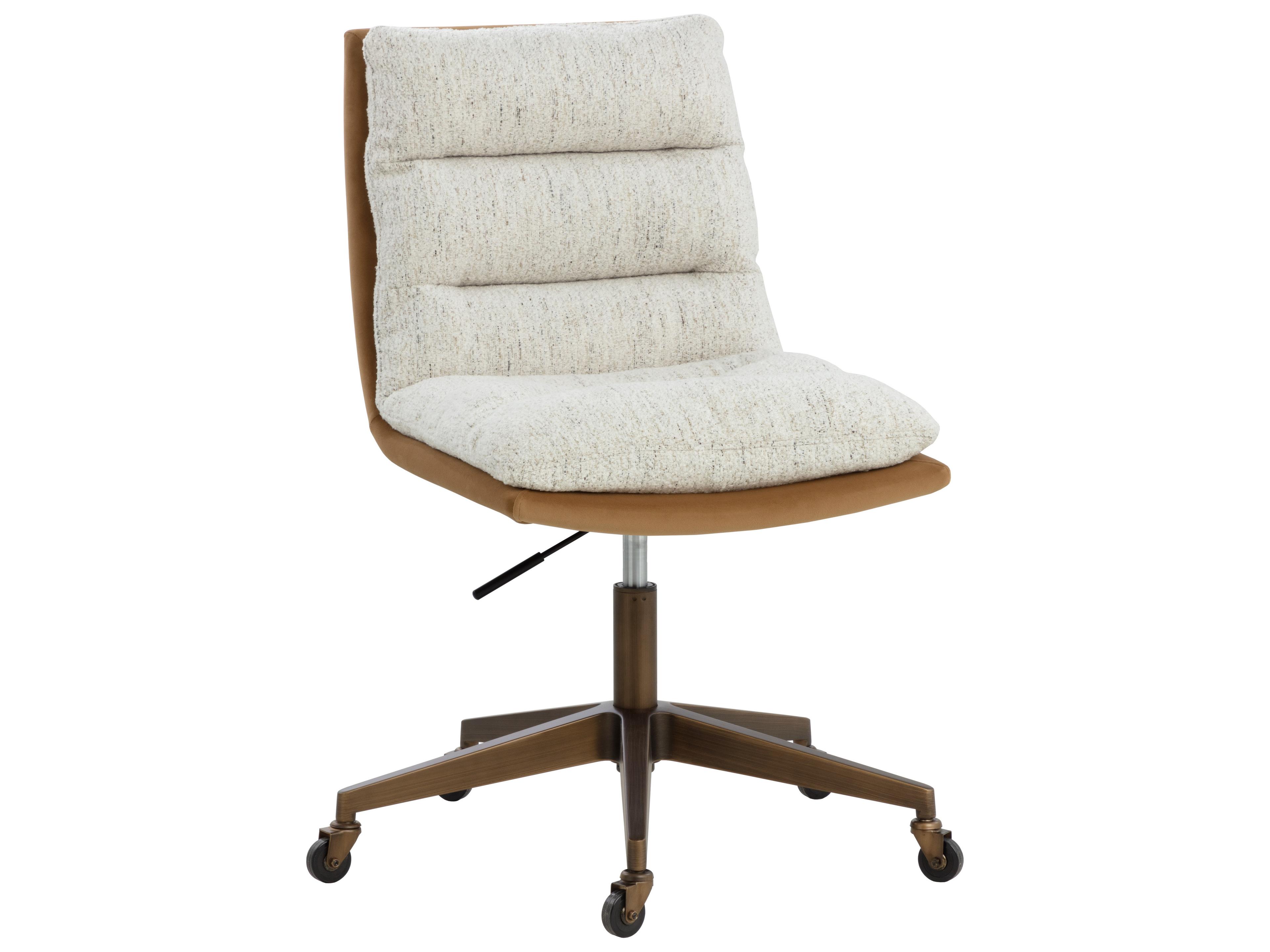 Sunpan Stinson Office Chair in Hailey Moon / Kona Camel