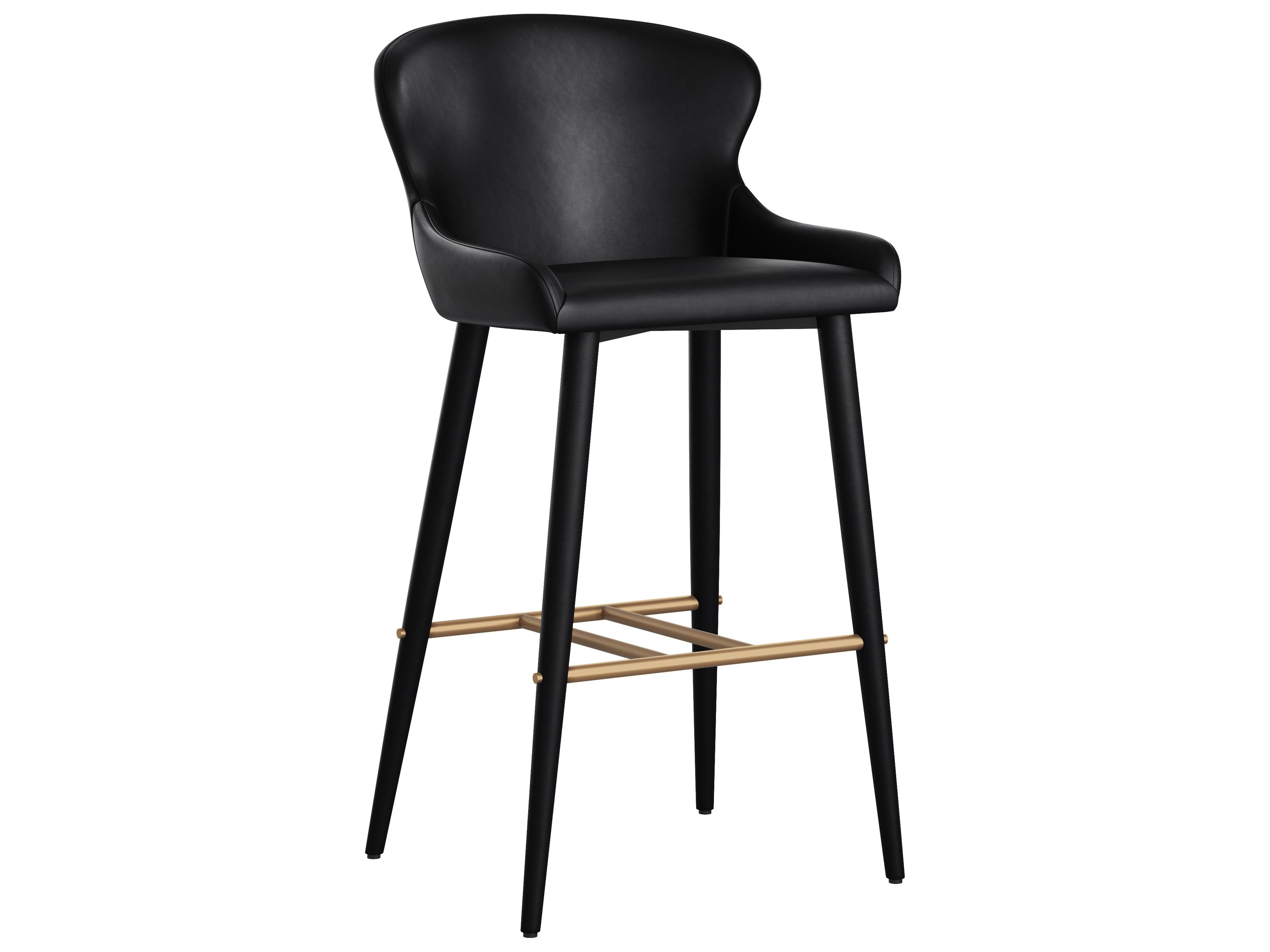 Sunpan Evora Barstool in Bravo Black