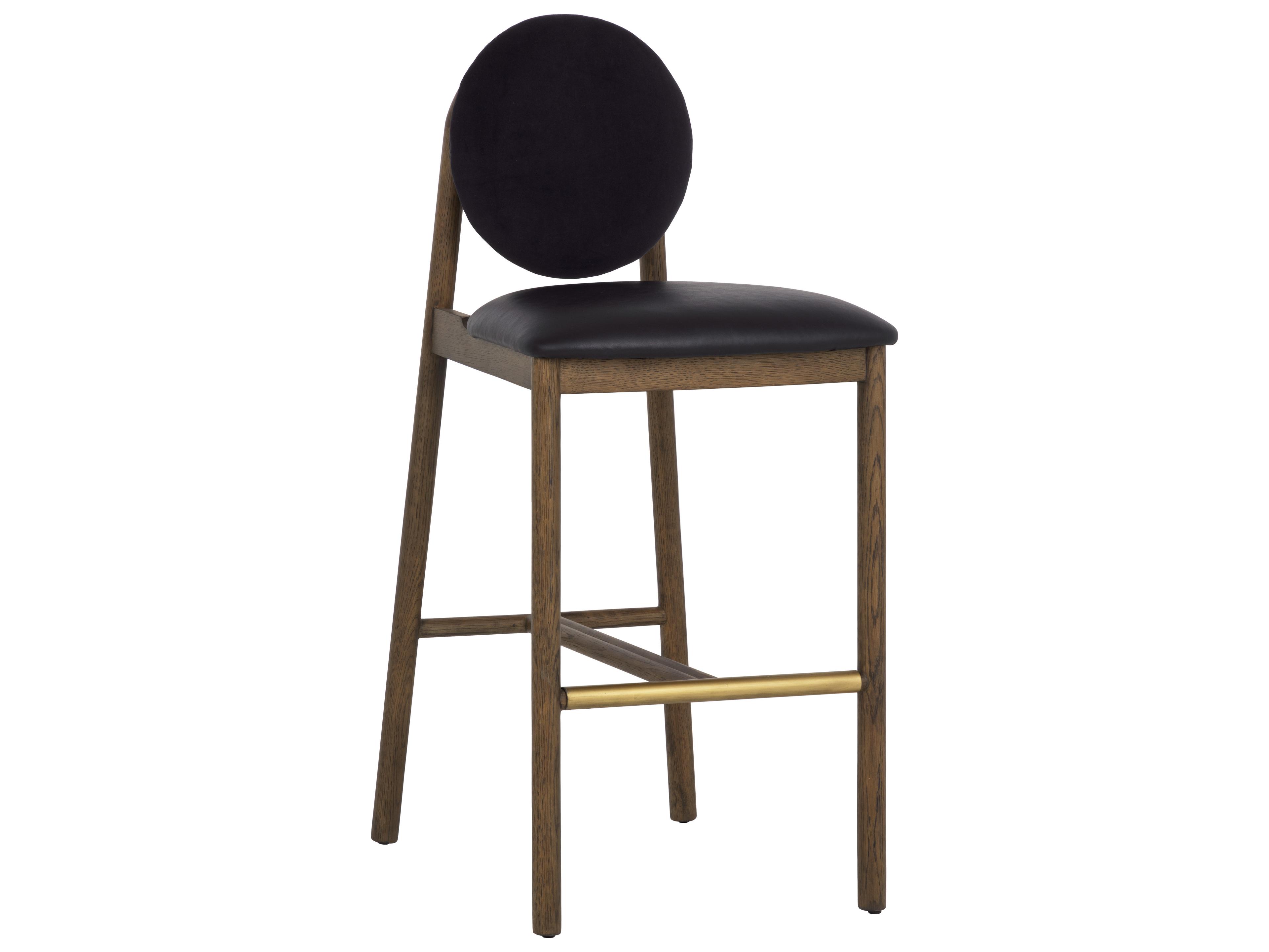 Sunpan Orabell Barstool in Bravo Black / Abbington Black