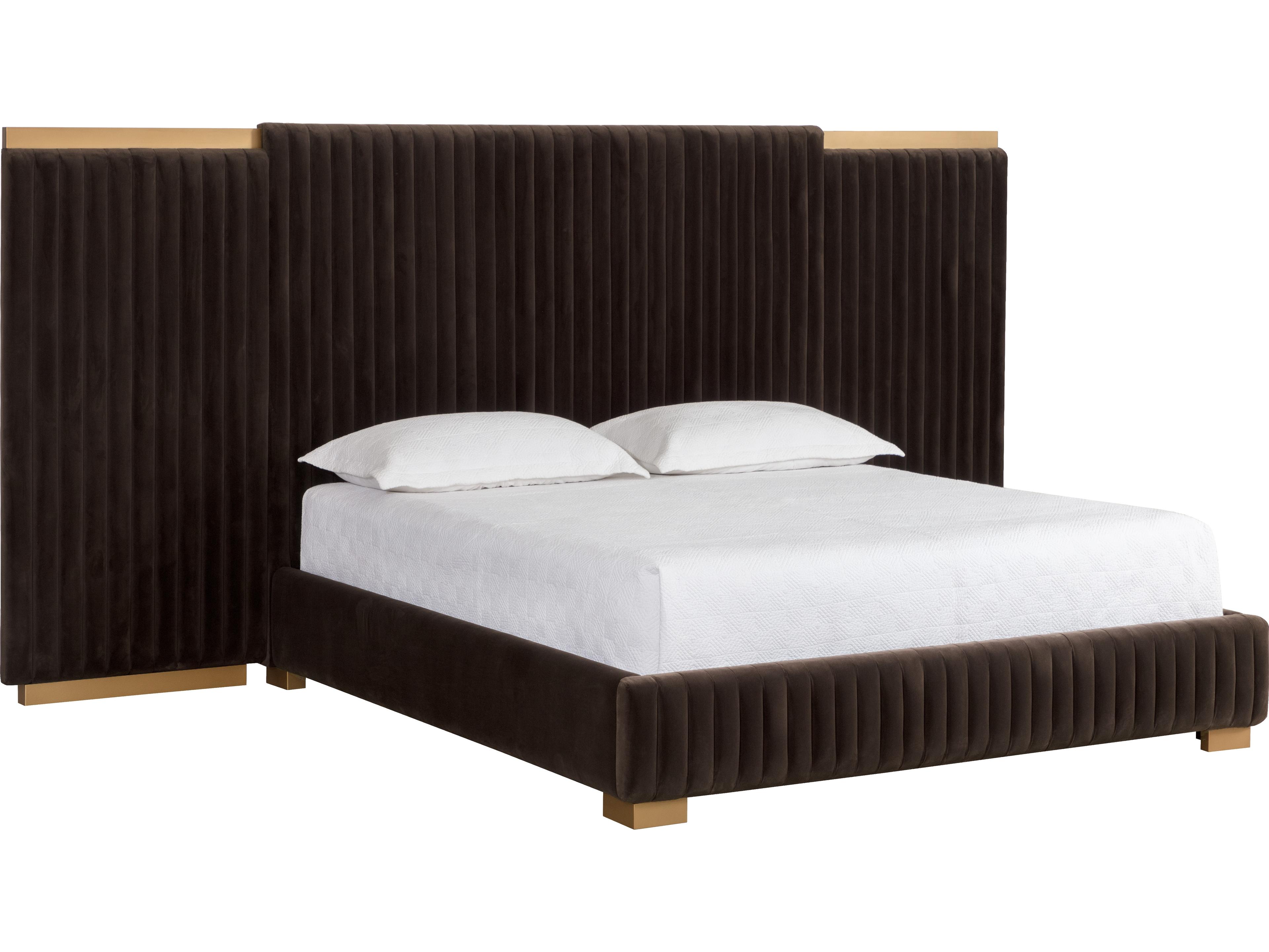 Sunpan Tarrant Bed in King in Diamond Mink