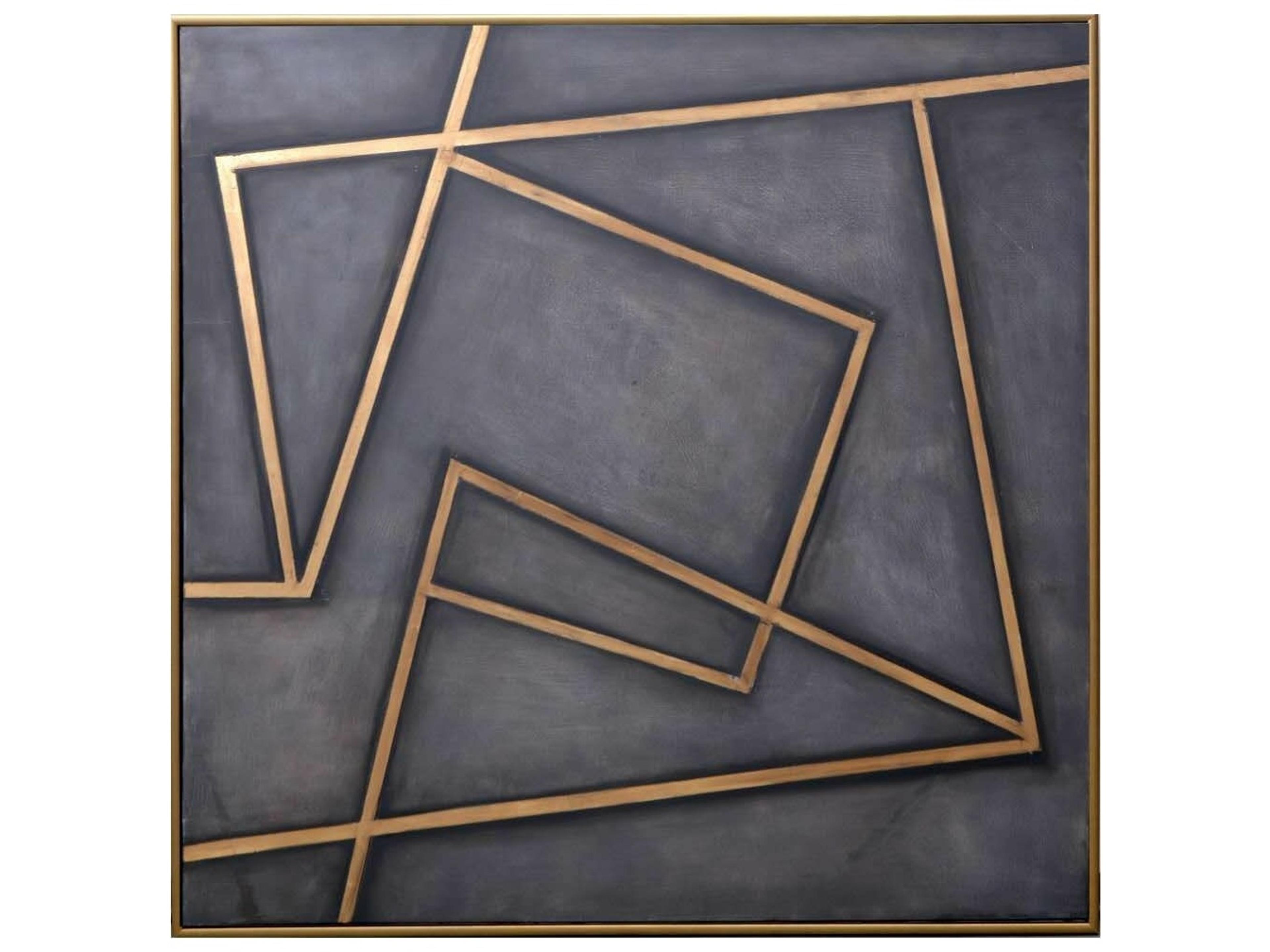 Sunpan 60" In A Maze 60" X 60" Gold Floater Frame