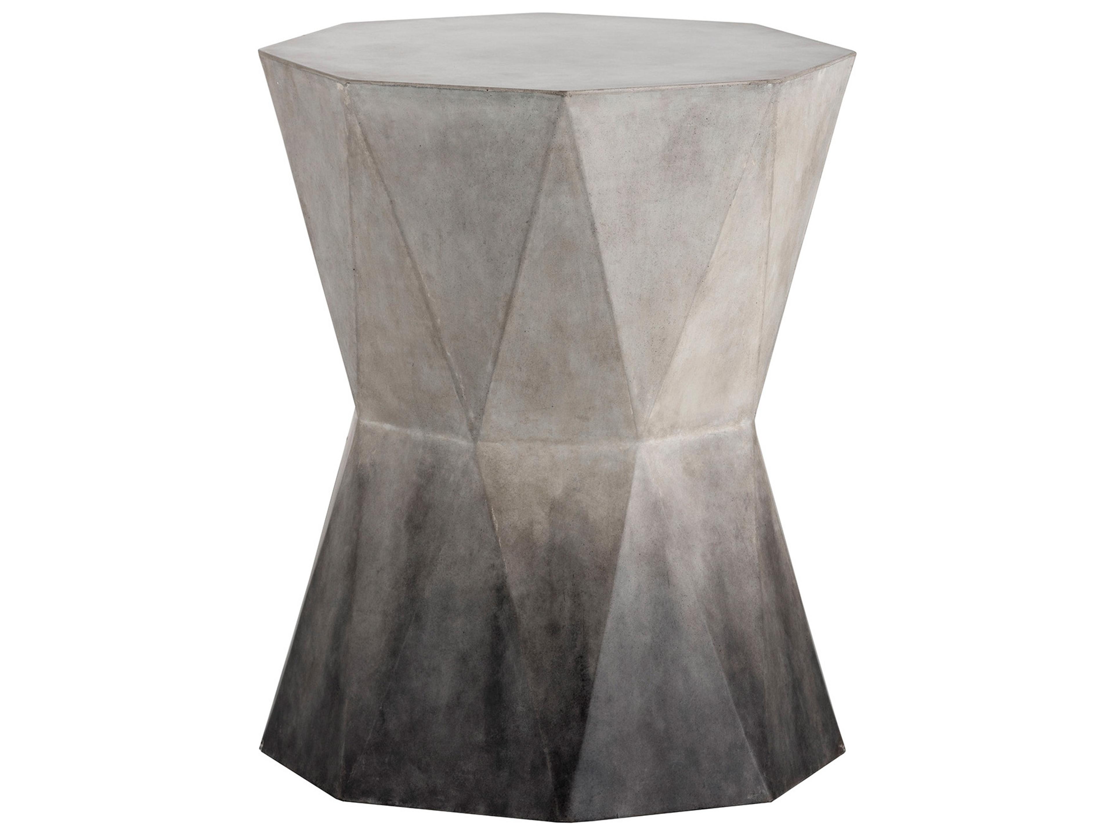 Sunpan Outdoor Solterra Prism Concrete Grey/Black Octagon End Table