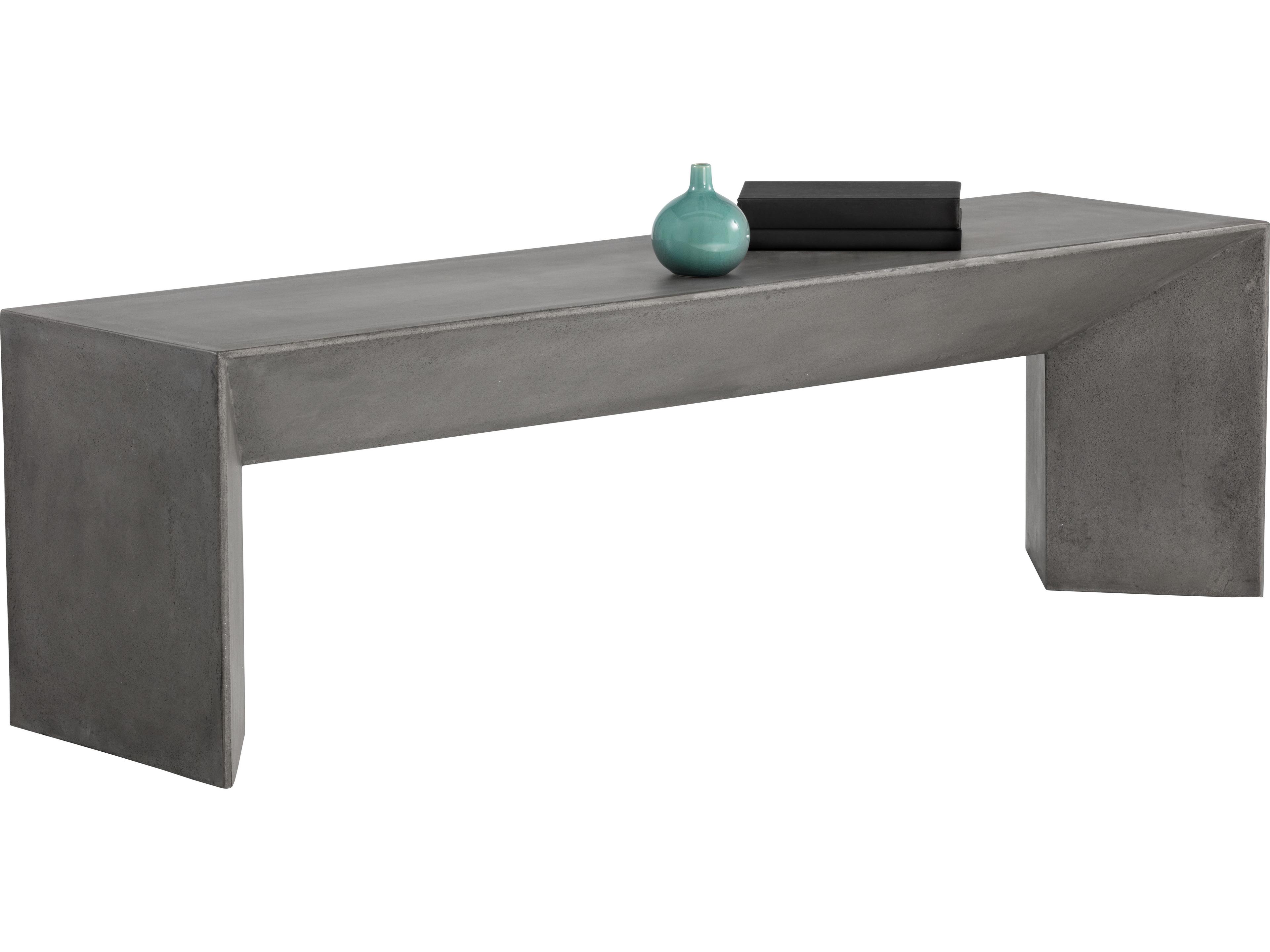 Sunpan Outdoor Nomad Bench in Grey