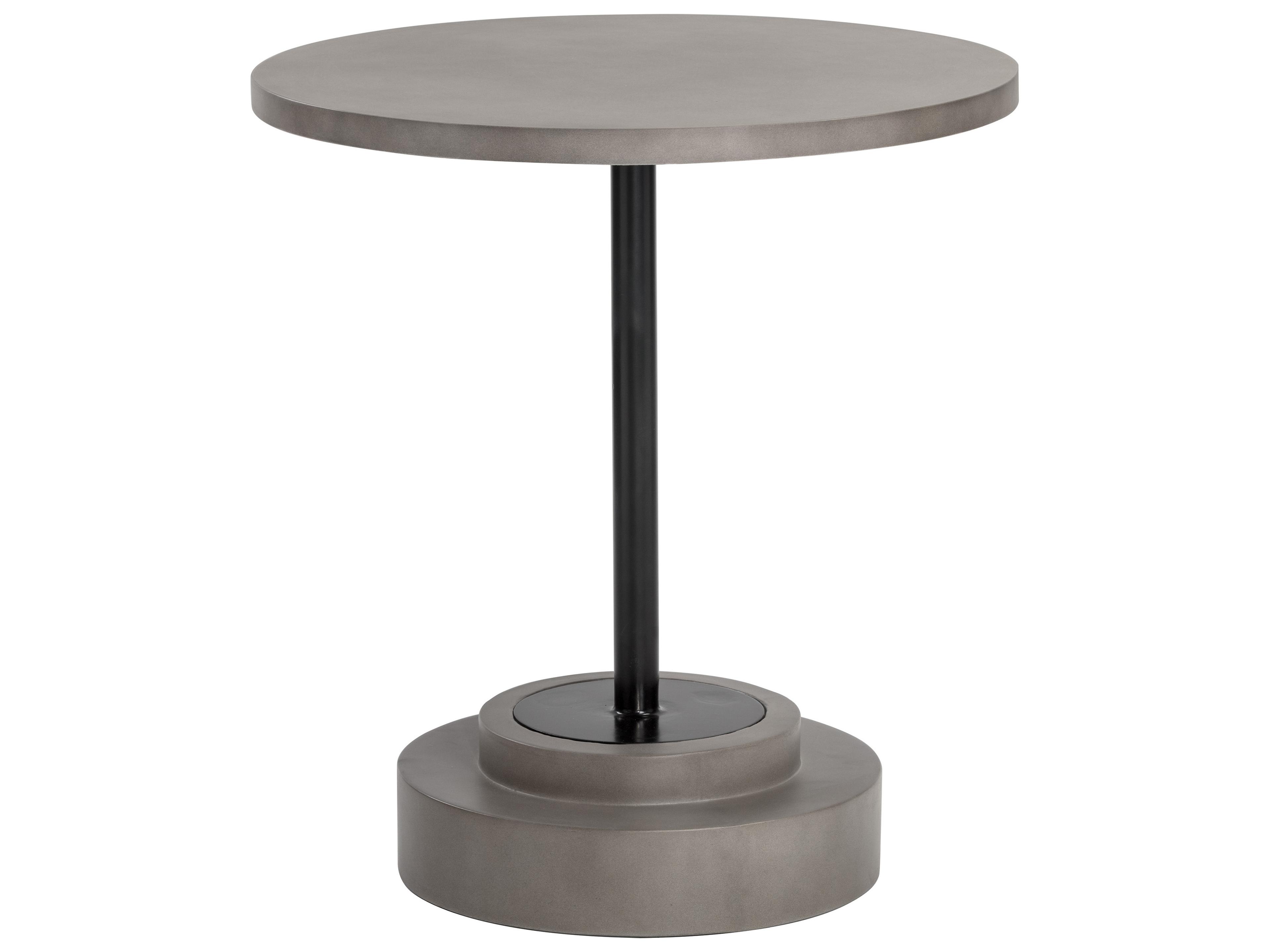 Sunpan Outdoor Solterra Marlowe Concrete Grey Round Bistro Table