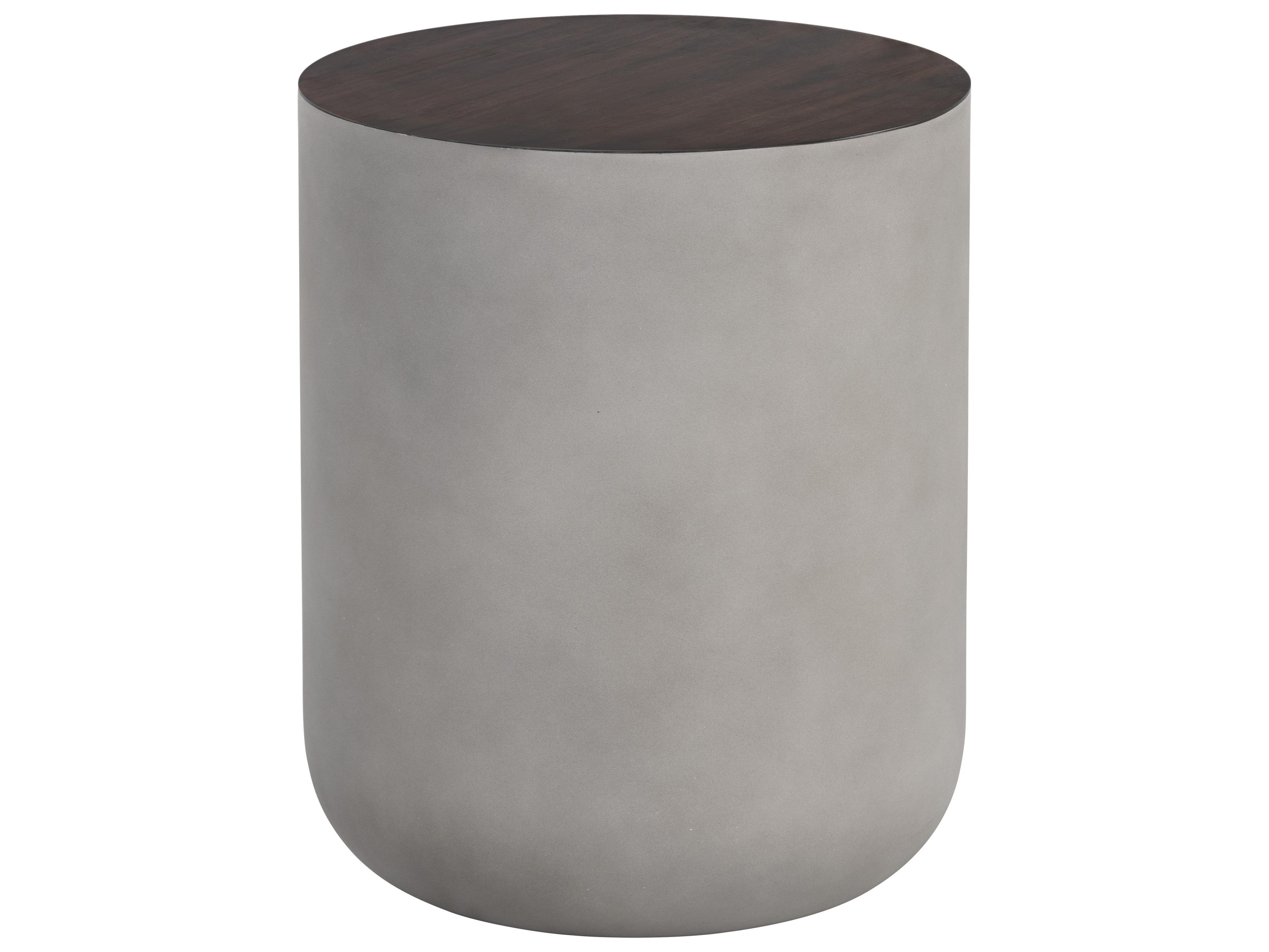 Sunpan Outdoor Solterra Diaz Concrete Grey Round End Table
