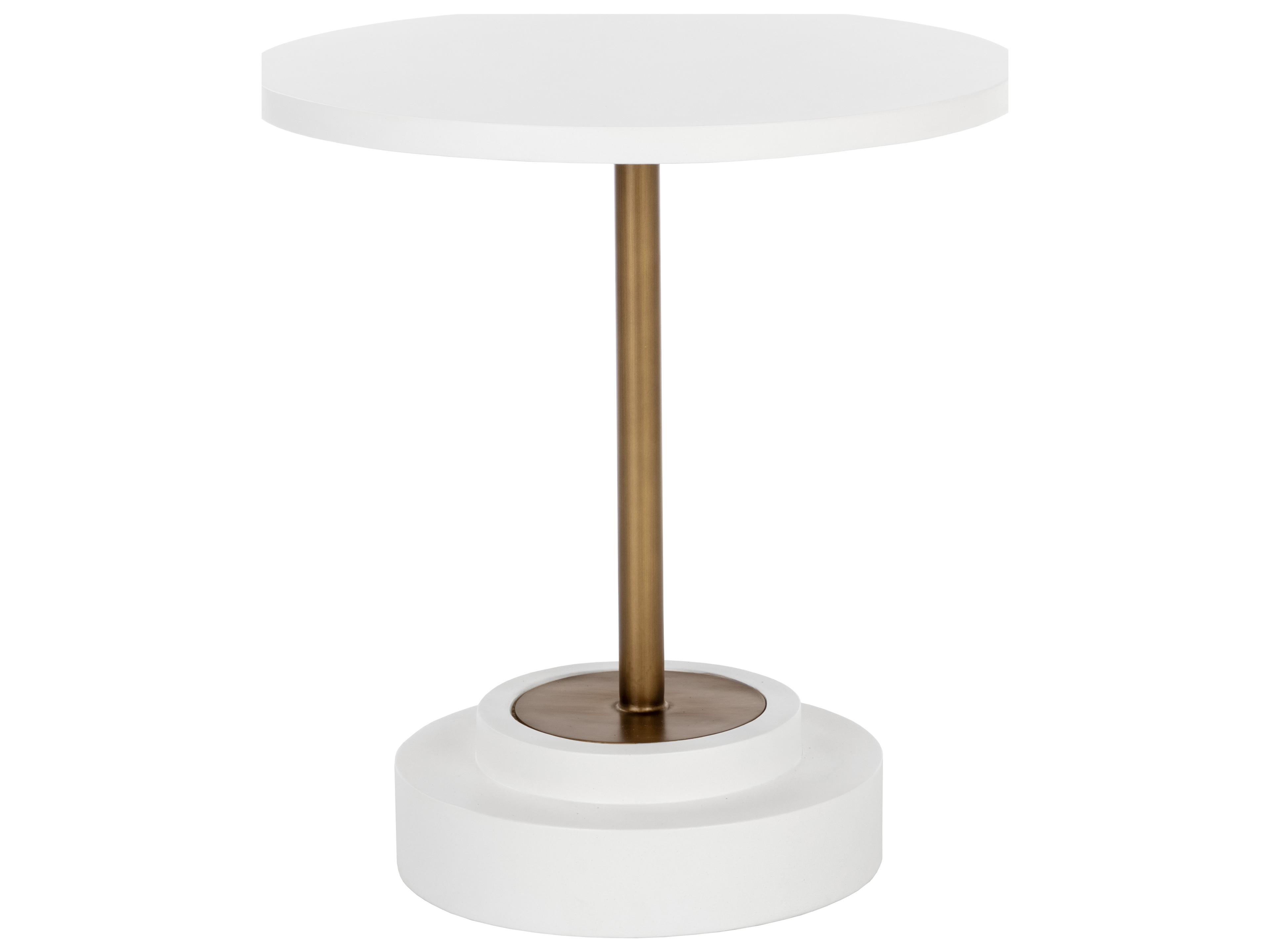 Sunpan Outdoor Solterra Marlowe Concrete White Round Bistro Table