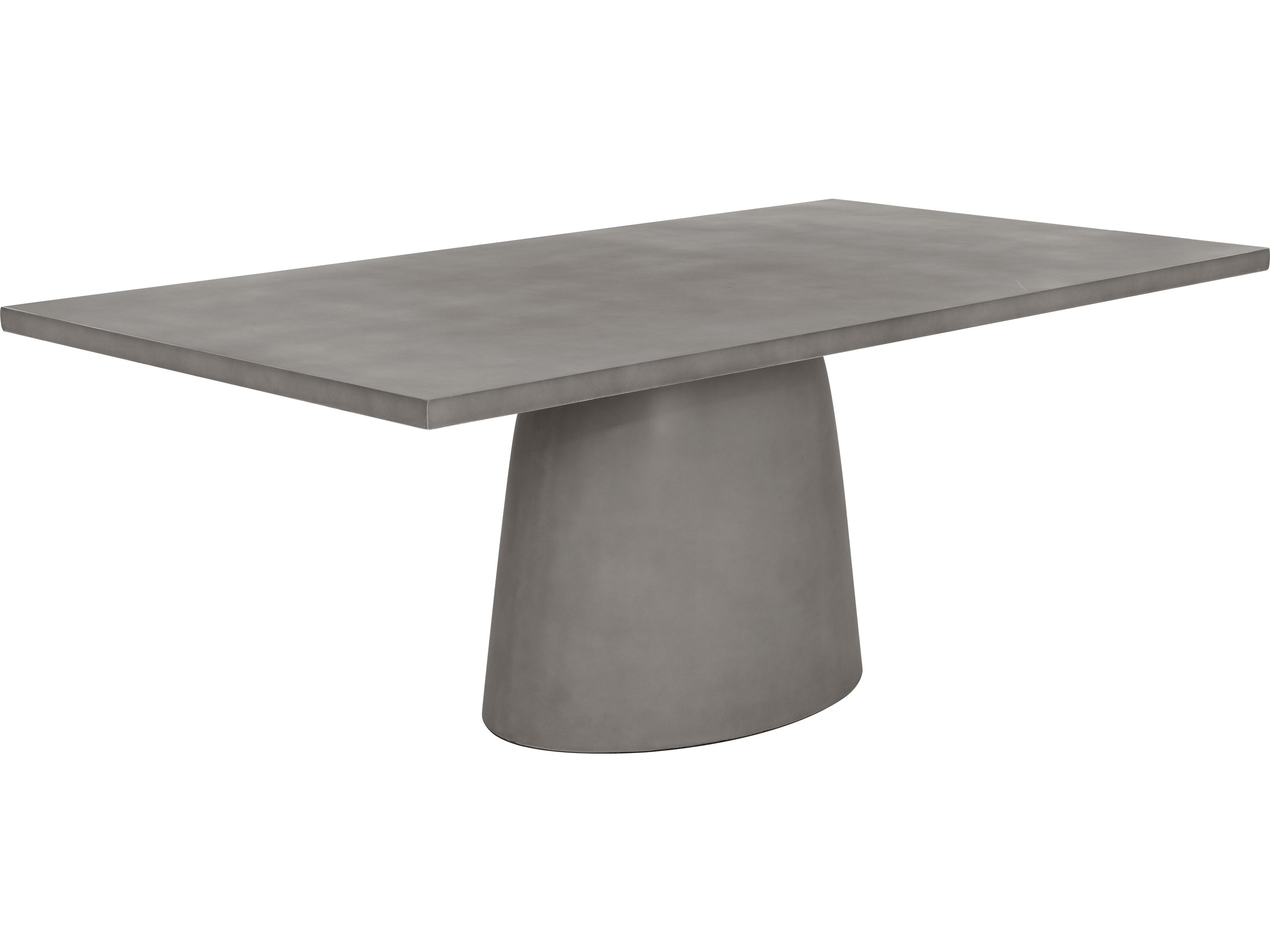 Sunpan Outdoor Solterra Cavallini Concrete Light Grey Rectangular Dining Table