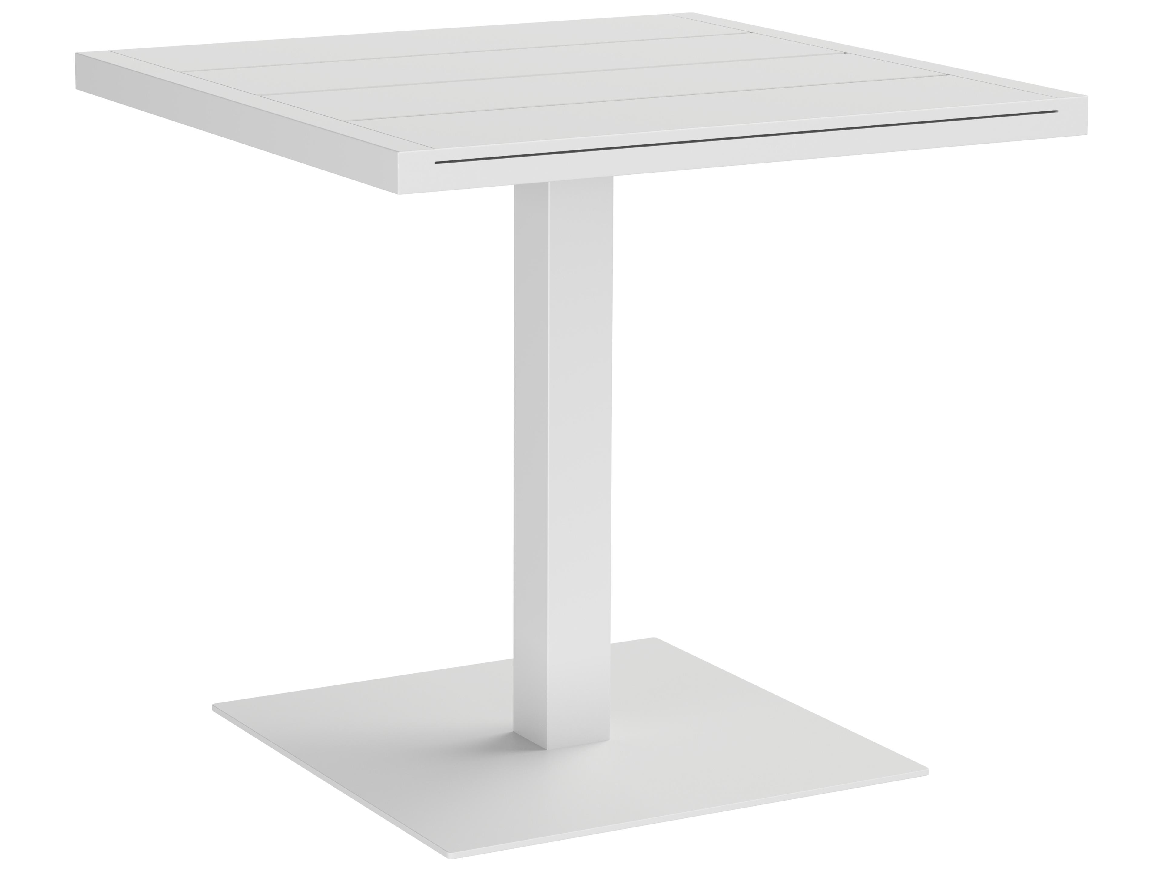 Sunpan Outdoor Merano Aluminum White Square Bistro Table