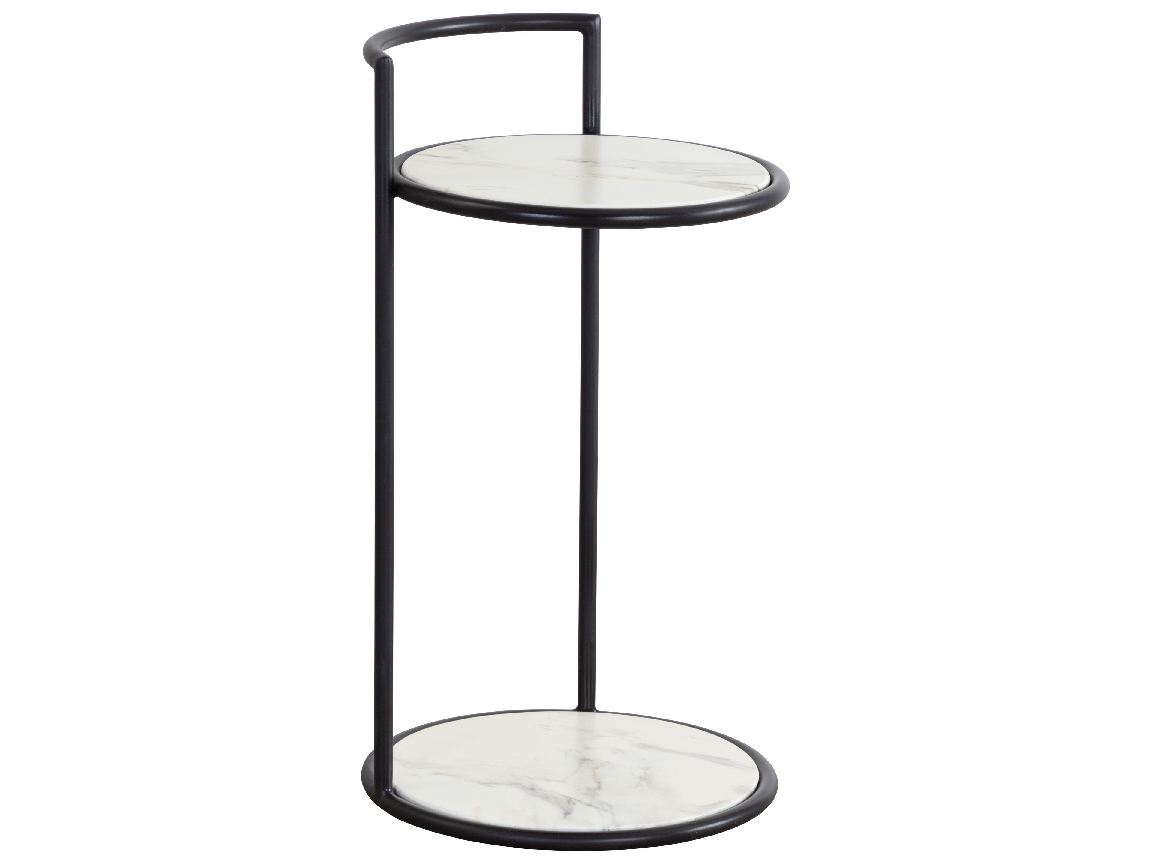 Sunpan Outdoor Parga Steel Black Round End Table