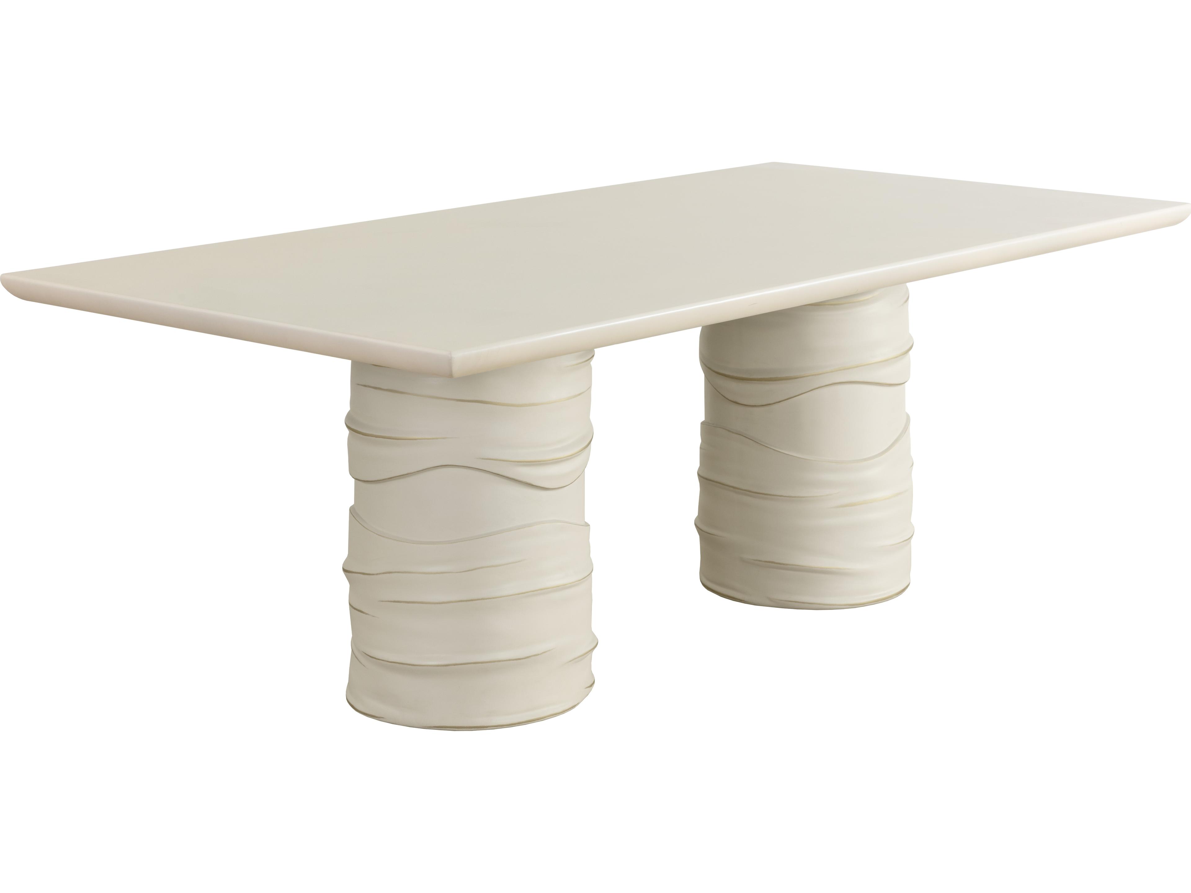 Sunpan Outdoor Alanya Concrete Cream Rectangular Dining Table