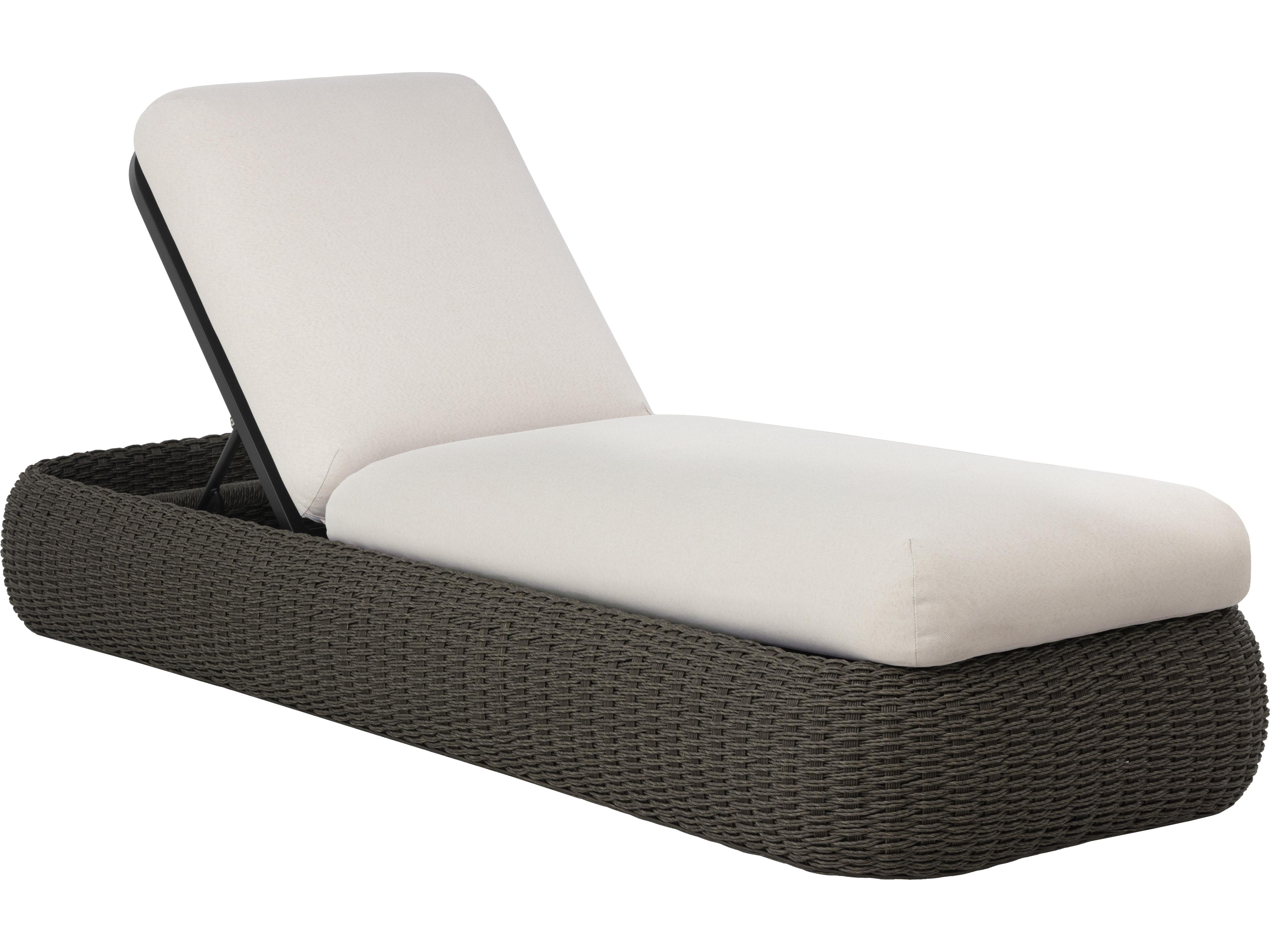 Sunpan Outdoor Barcelona Lounger in Grey in Palazzo Cream