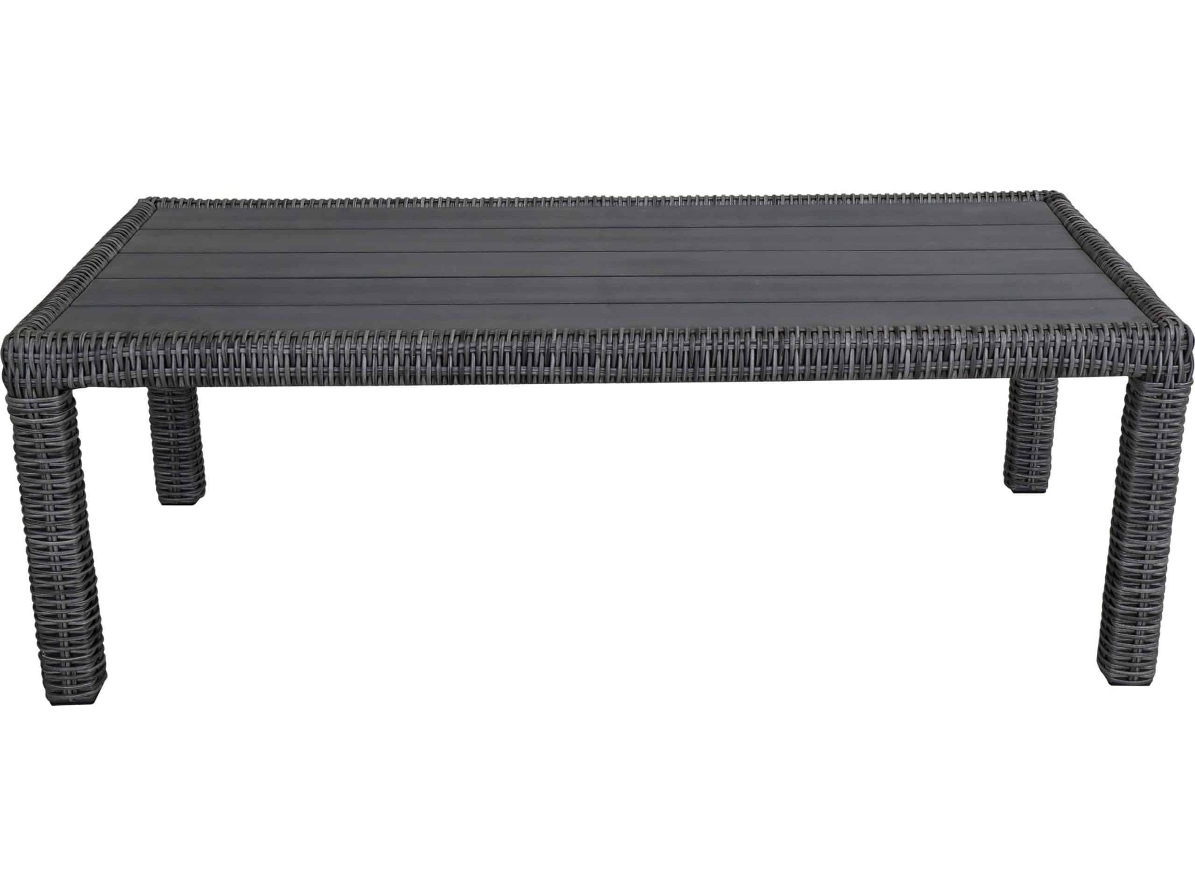 South Sea Rattan Timberline Wicker Rectangular Outdoor Coffee Table