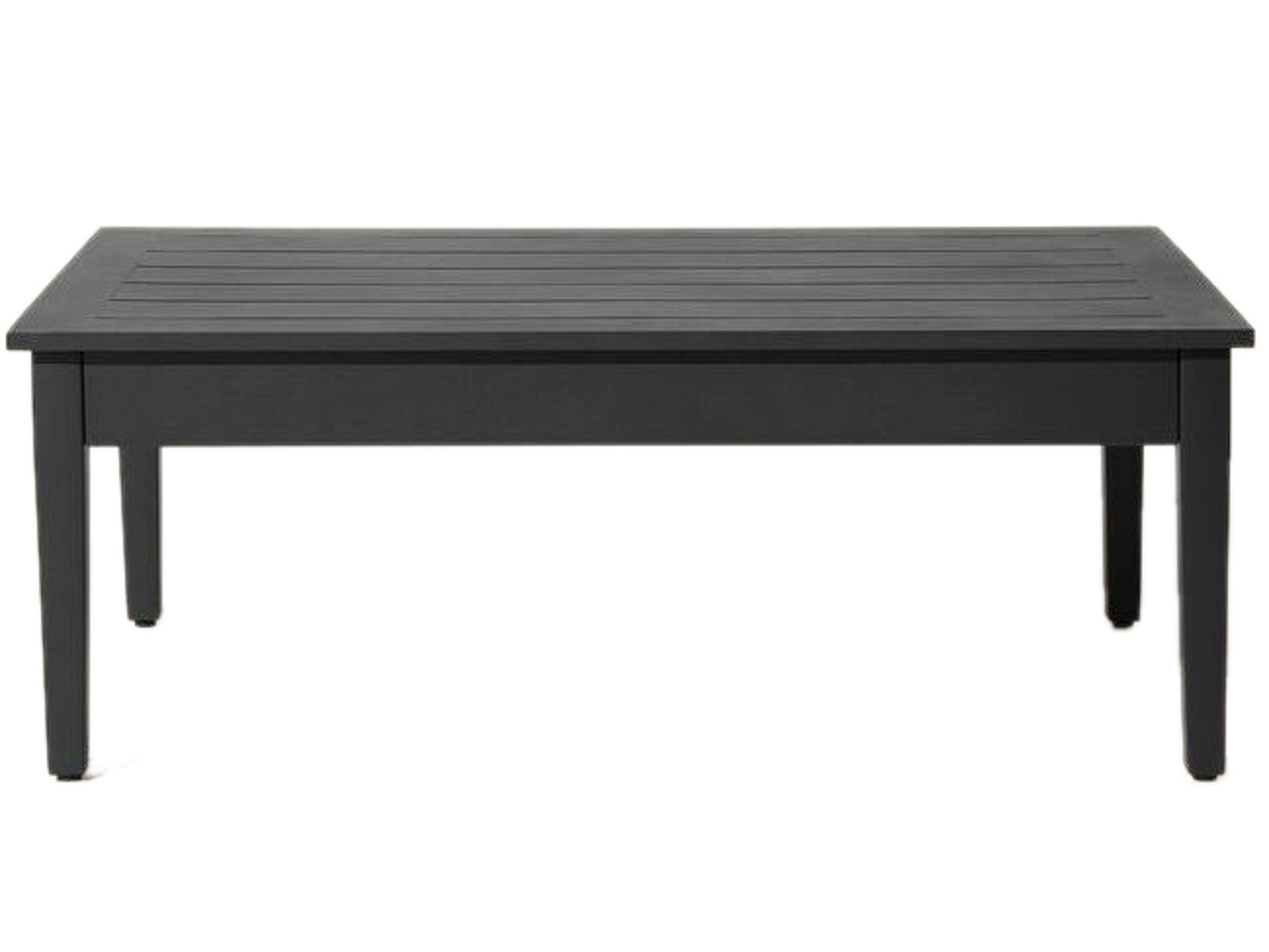 South Sea Rattan Nantucket Aluminum Rectangular Outdoor Patio Coffee Table