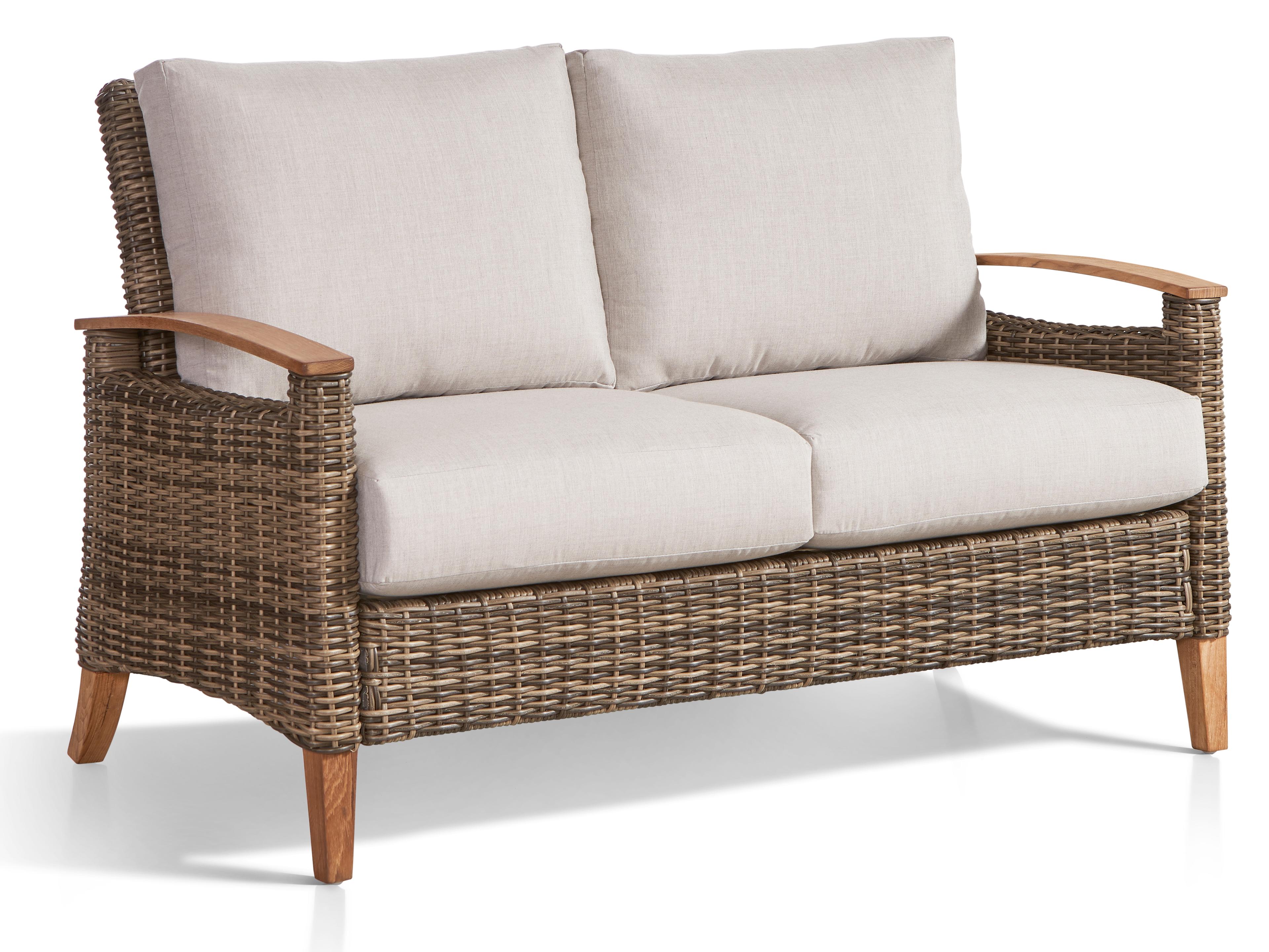 South Sea Rattan Payton Wicker Boulder Outdoor Patio Loveseat