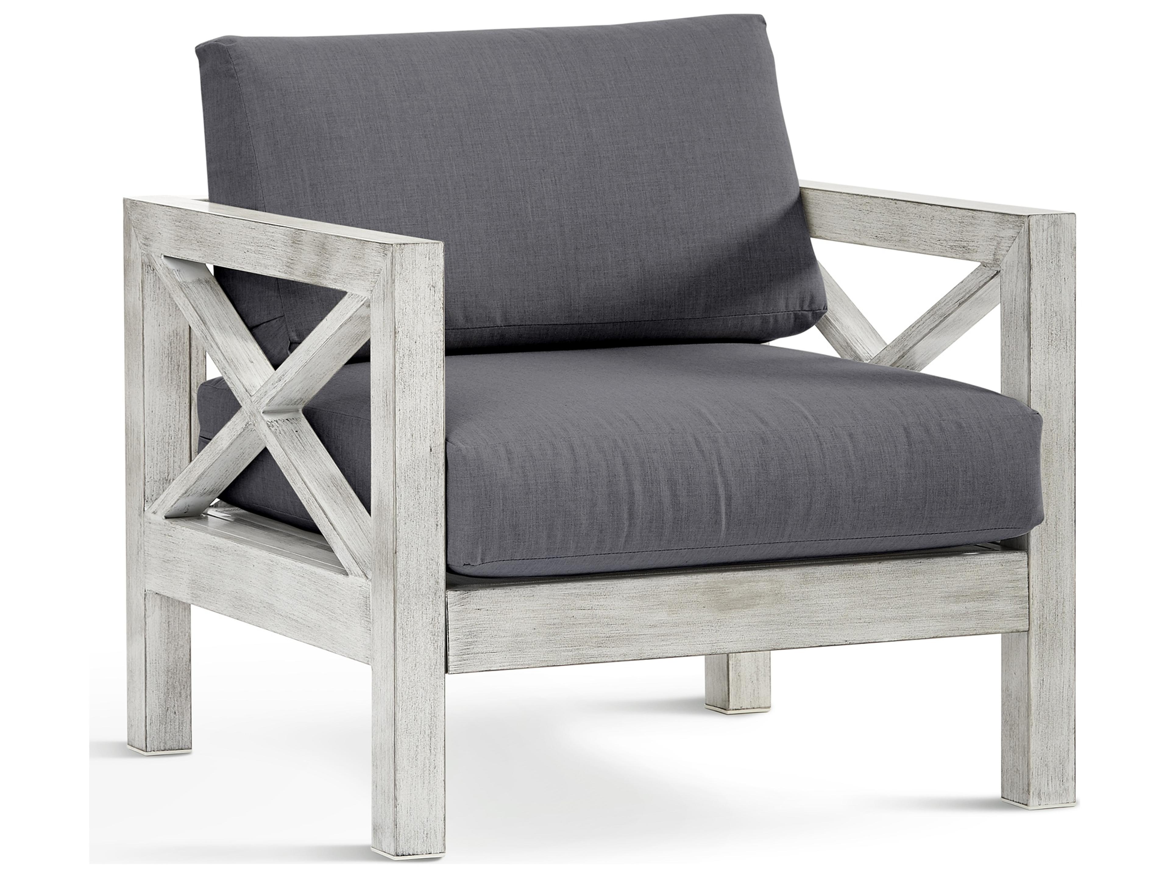 South Sea Rattan Farlowe Quick Ship Aluminum Cushion Lounge Chair