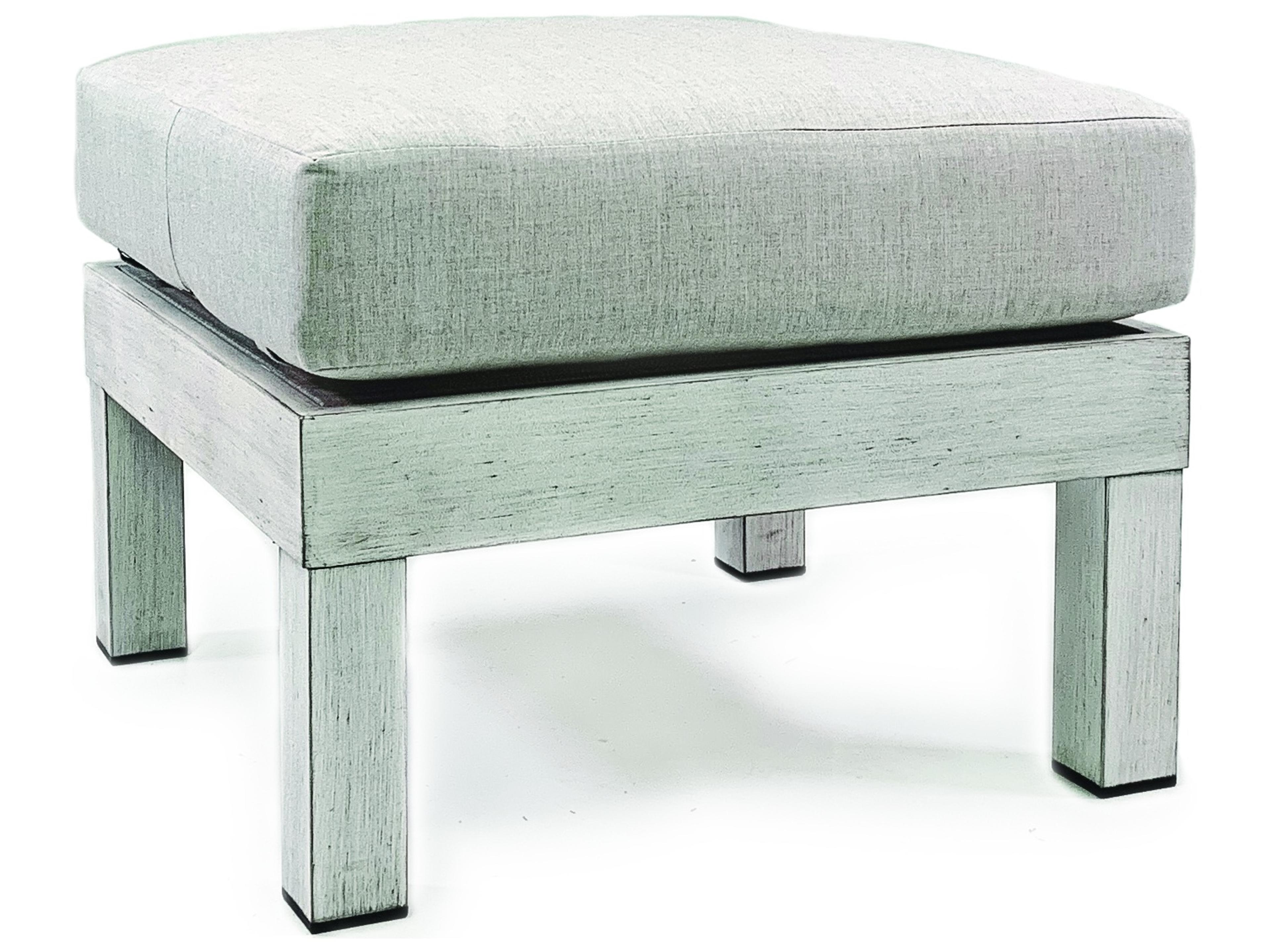 South Sea Rattan Farlowe Quick Ship Aluminum Cushion Ottoman