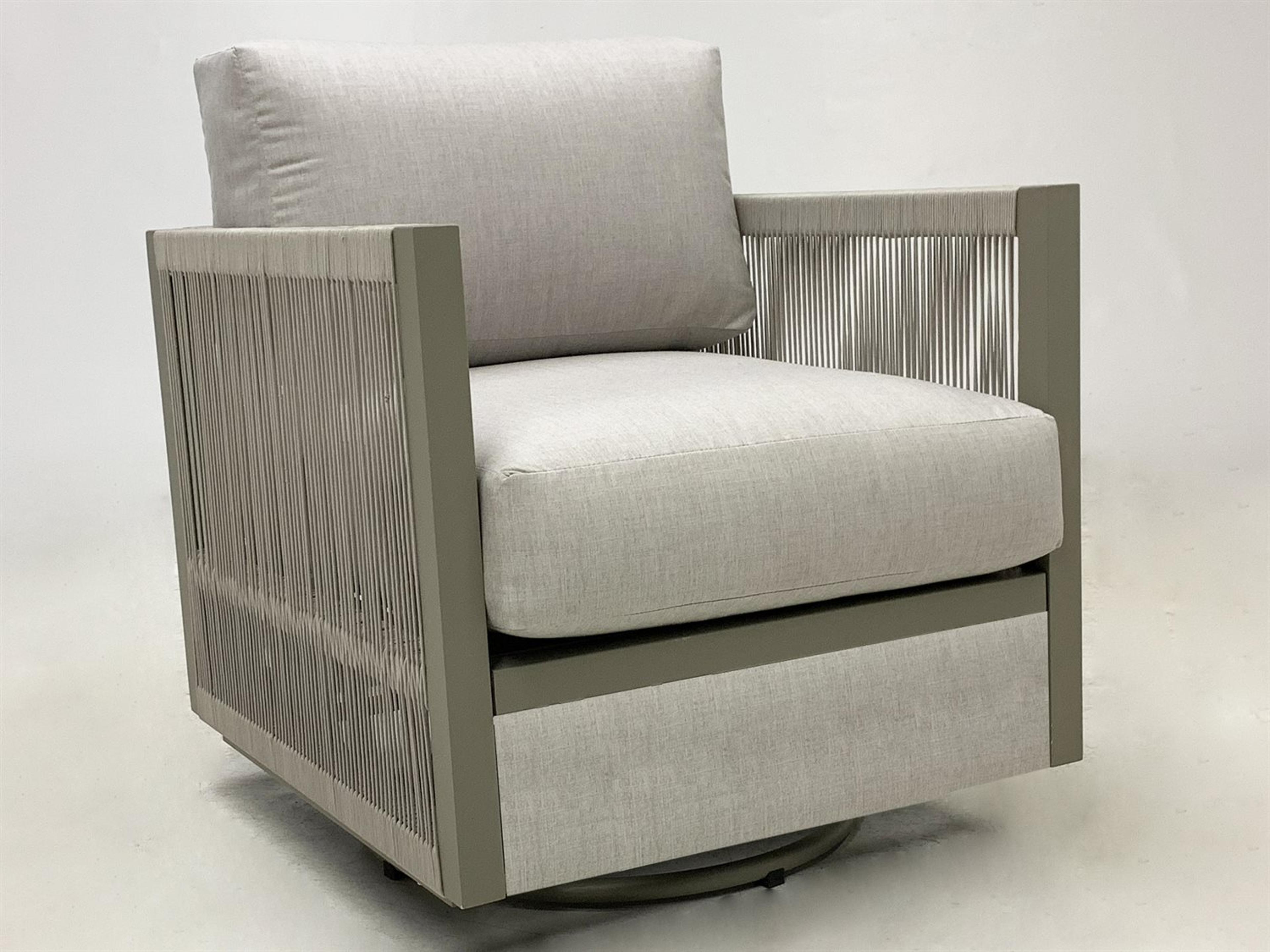 South Sea Rattan Nicole Greystone Aluminum Swivel Glider