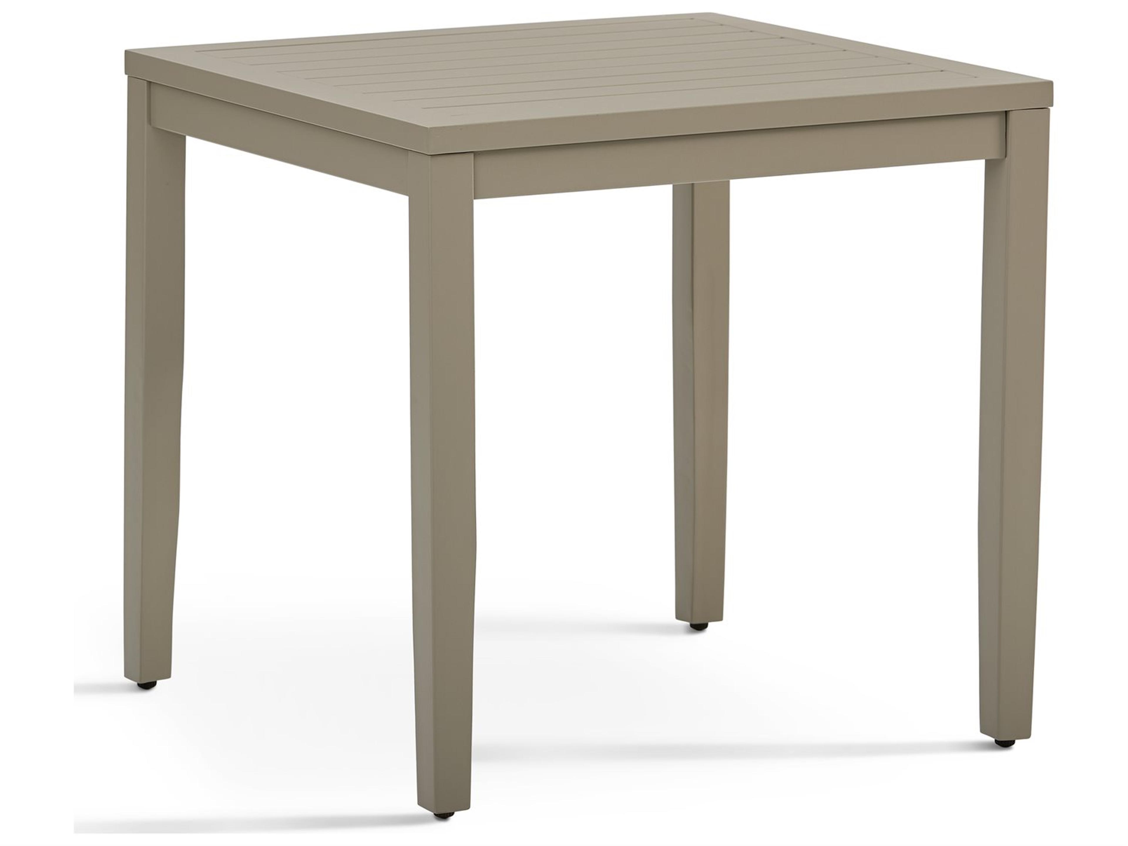 South Sea Rattan Nicole Aluminum Greystone Square Outdoor Patio End Table