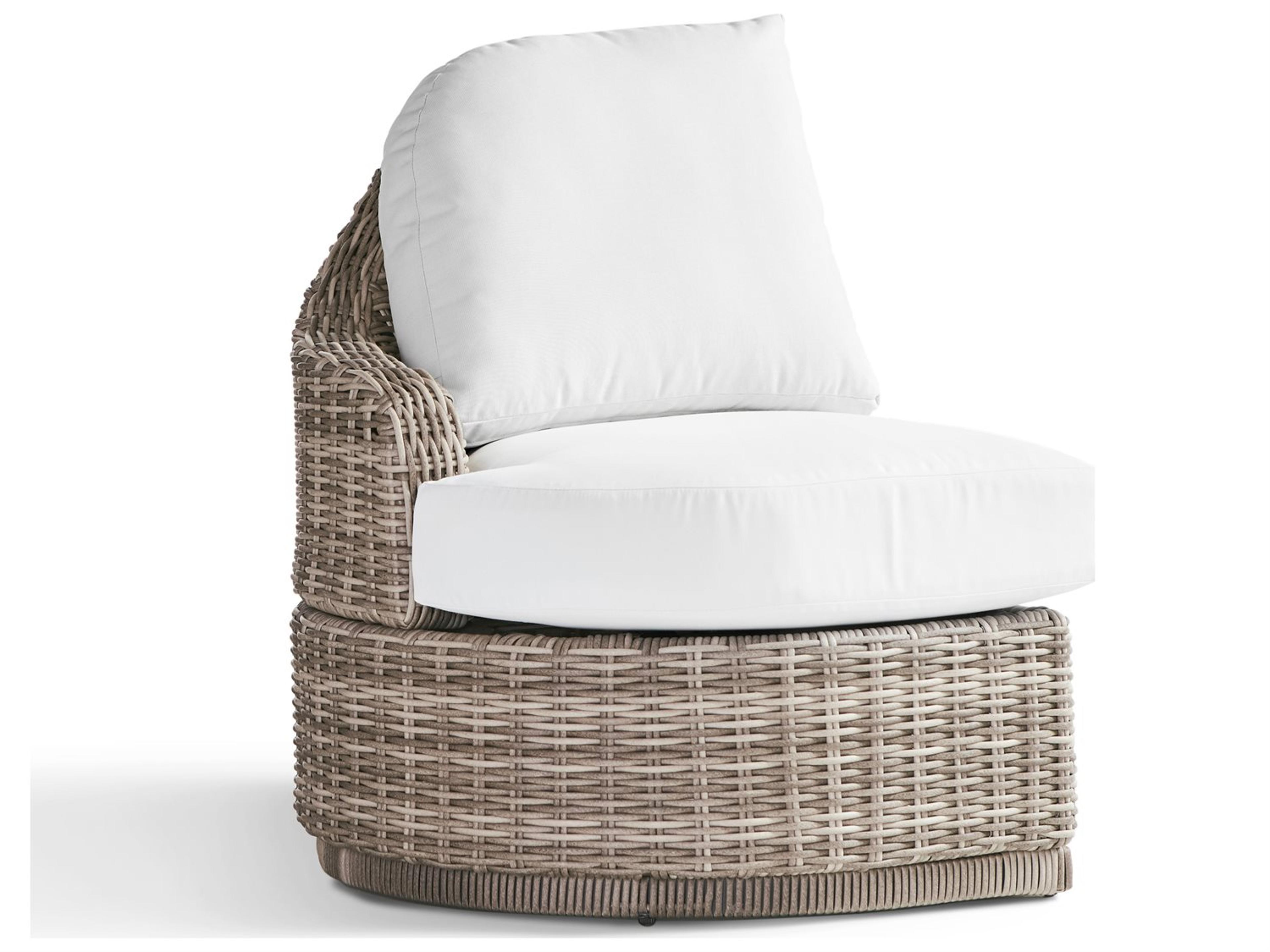 South Sea Rattan South Sea Rattan Luna Cove Wicker Left Side Facing Patio Lounge Chair - Fitted