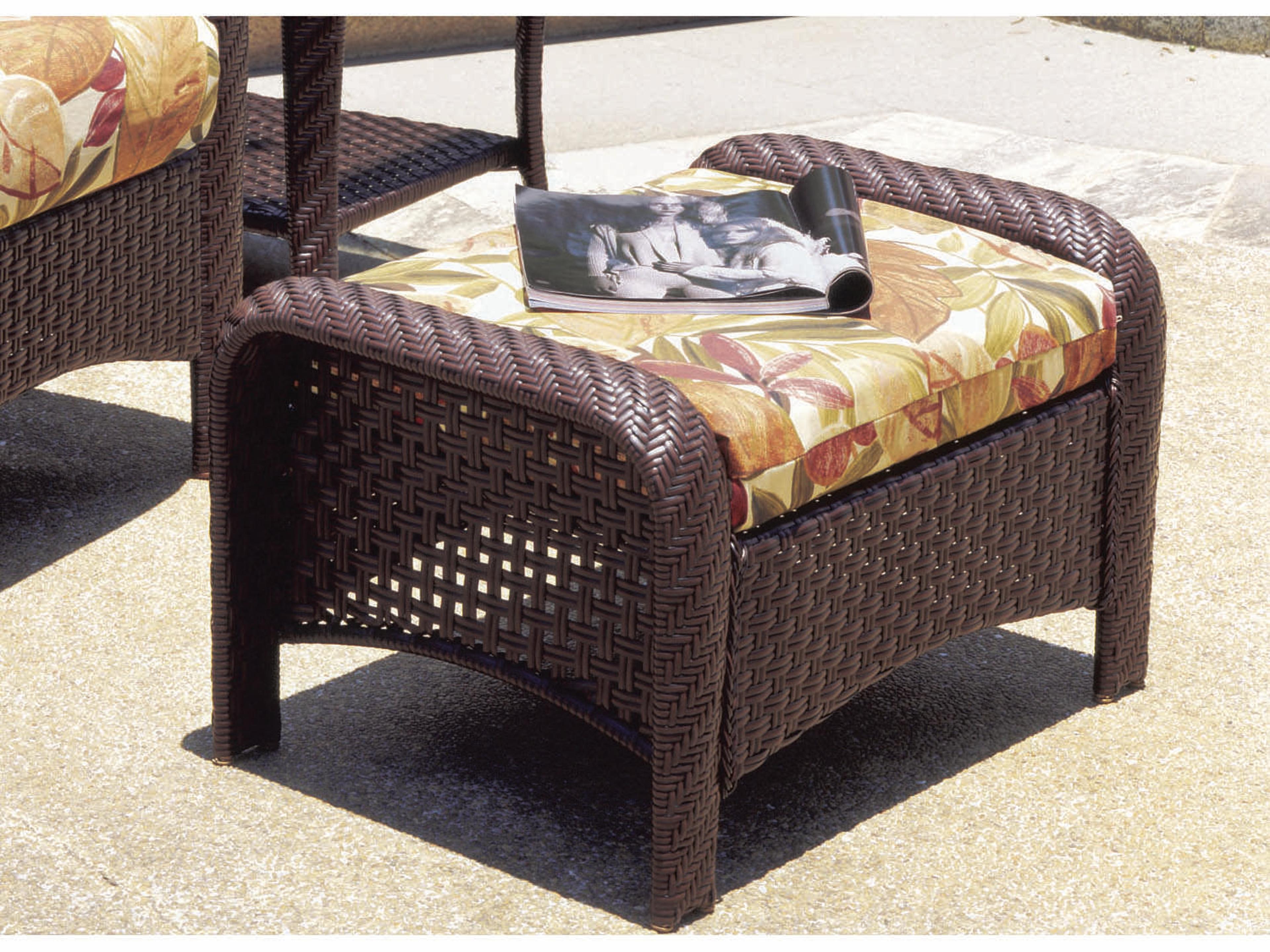 South Sea Rattan Martinique Wicker Spice Island Patio Ottoman