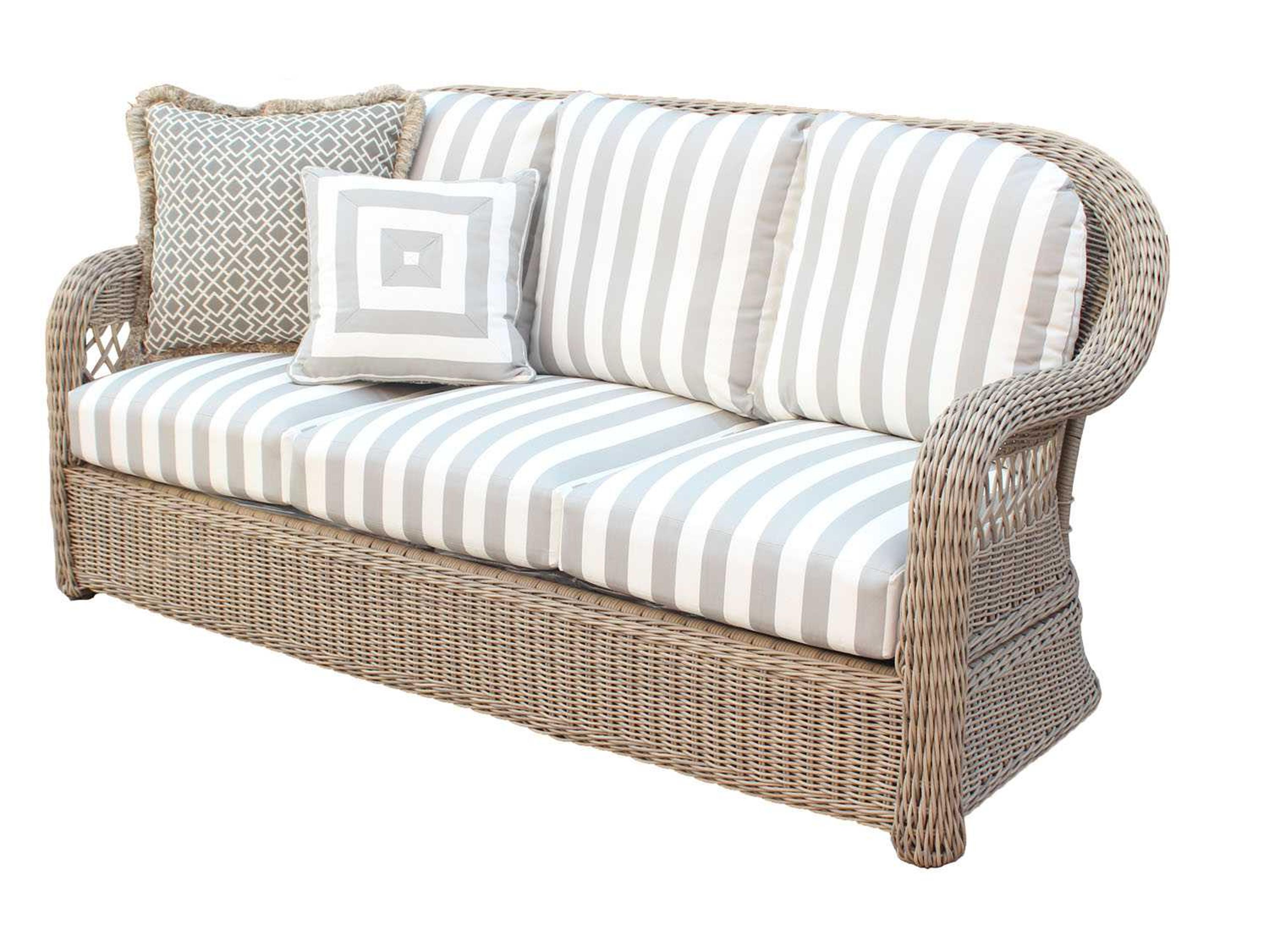 South Sea Rattan Arcadia Wicker Driftwood Outdoor Sofa