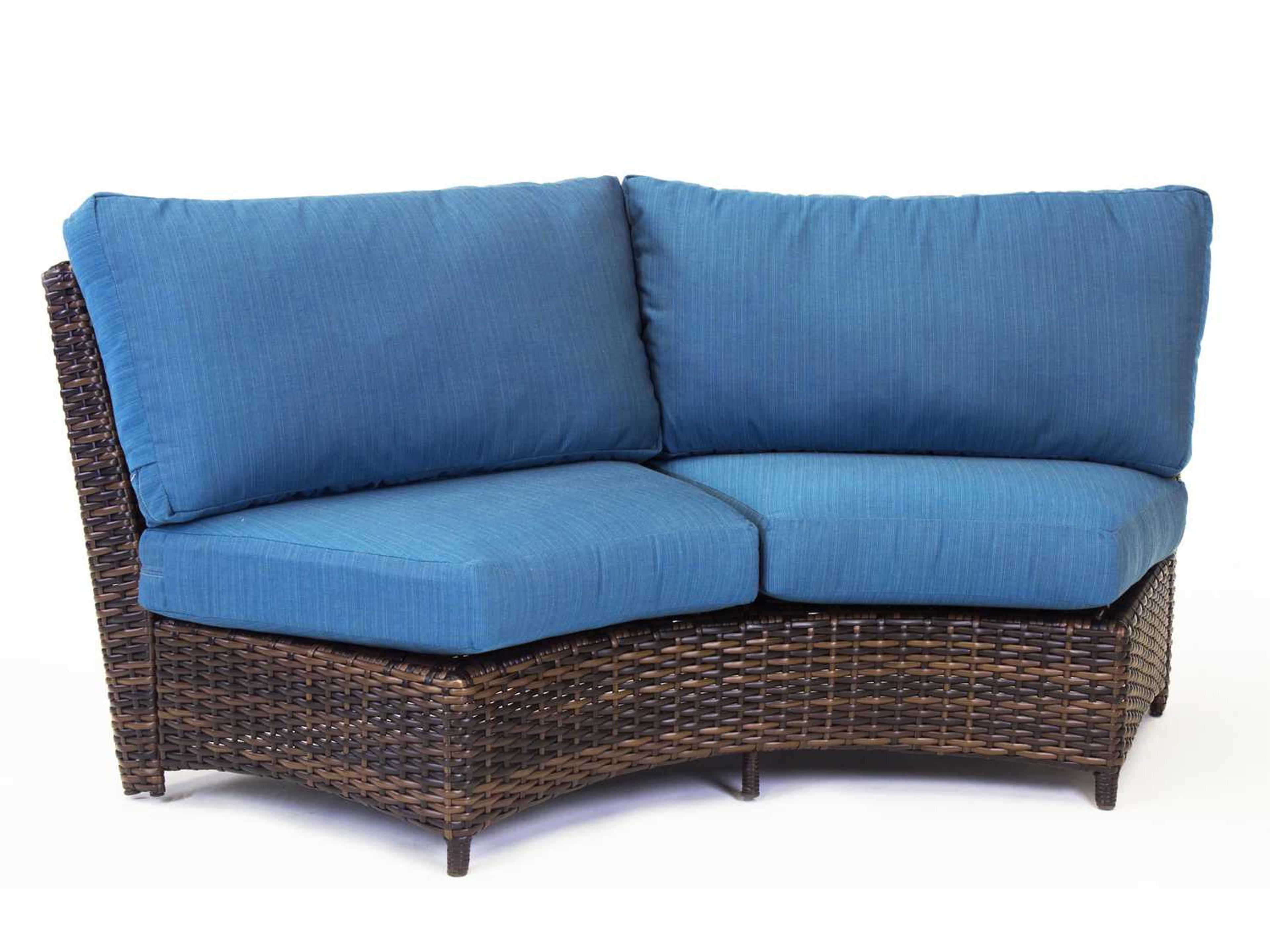 Saint Tropez Curved Corner Outdoor Patio Loveseat