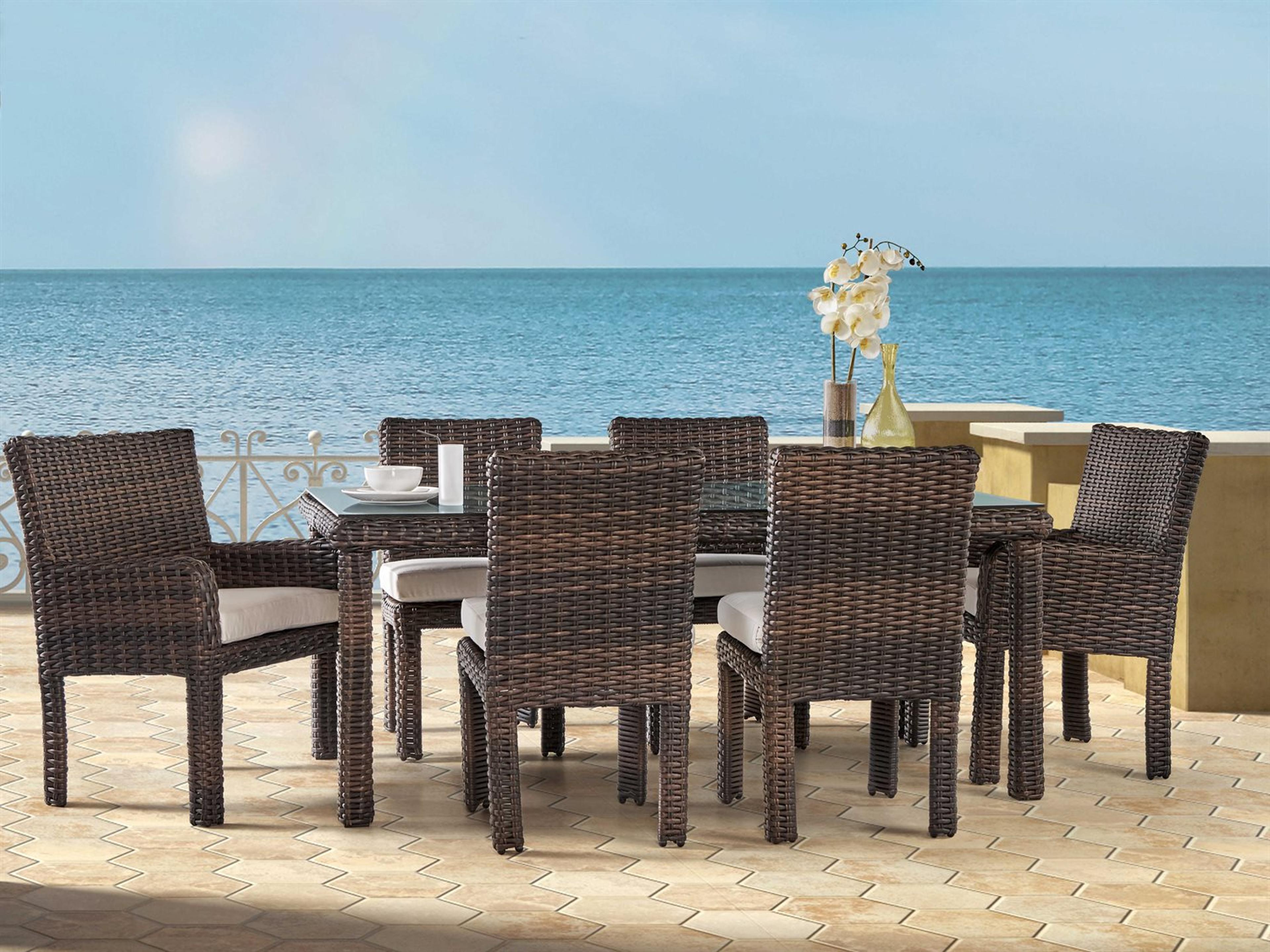 South Sea Rattan St Tropez Wicker Outdoor Patio Dining Set
