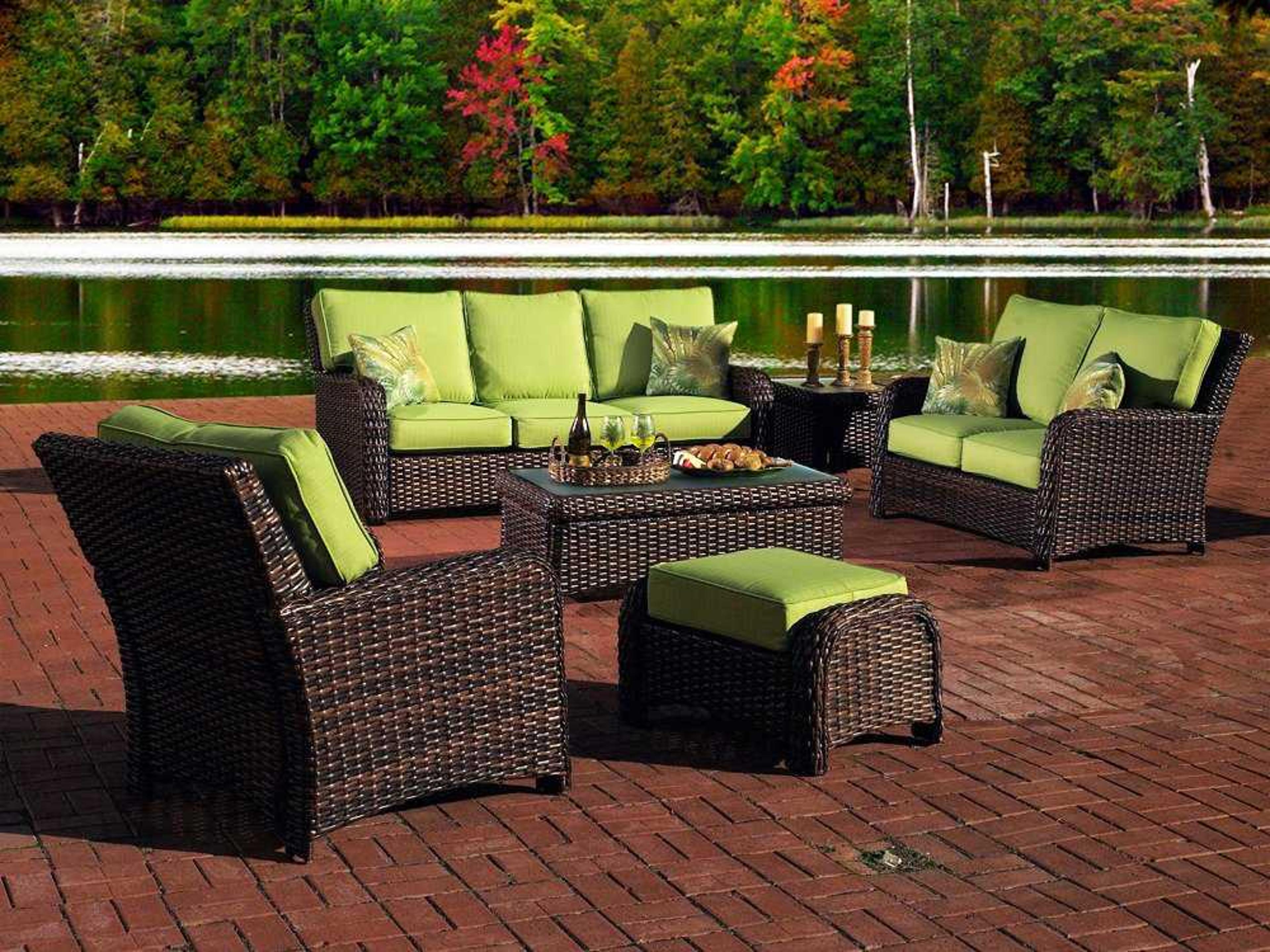 South Sea Rattan Saint Tropez Wicker Outdoor Patio Lounge Set
