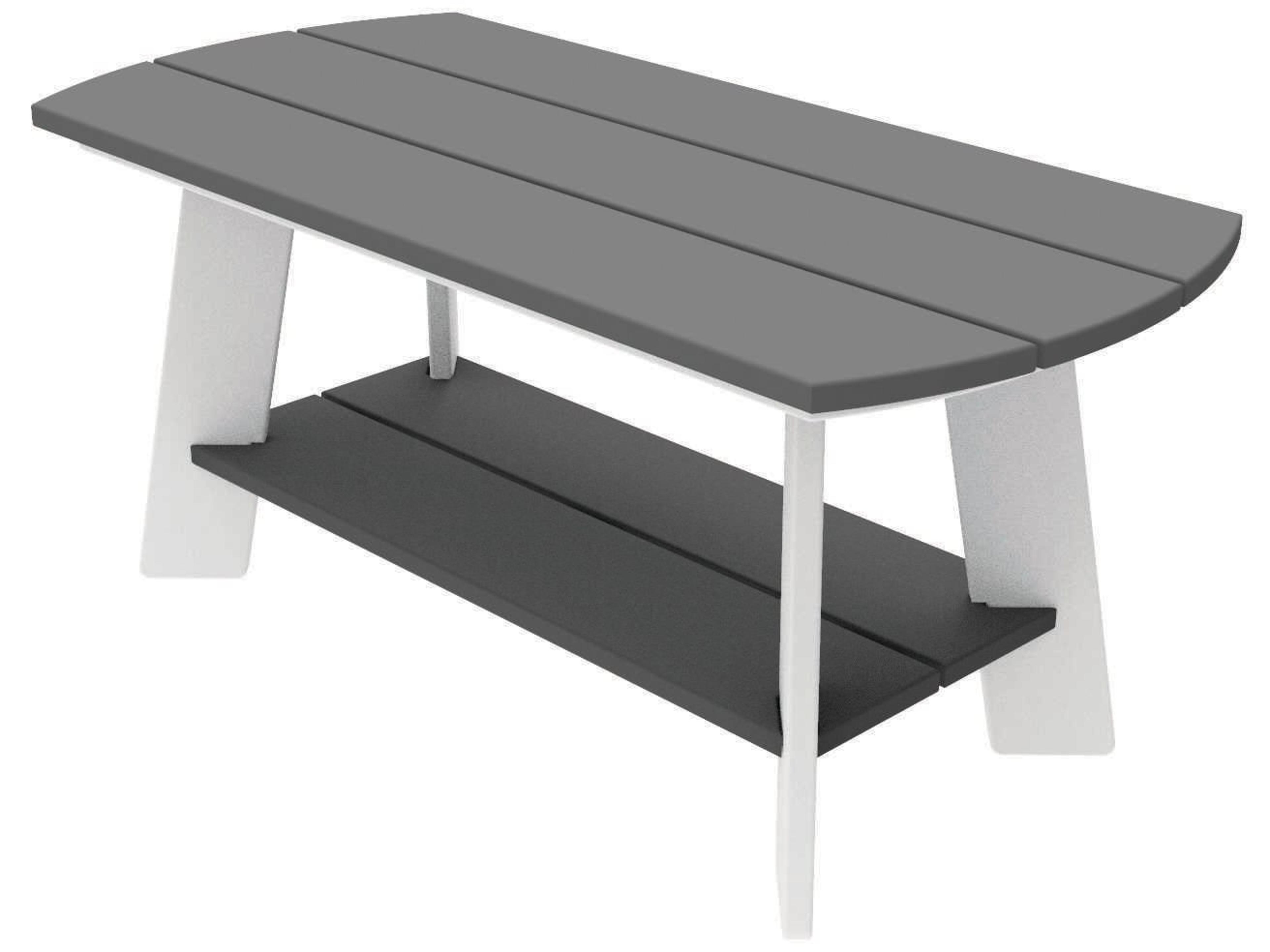 Seaside Casual Classic Adirondack Recycled Plastic Rectangular Outdoor Coffee Table