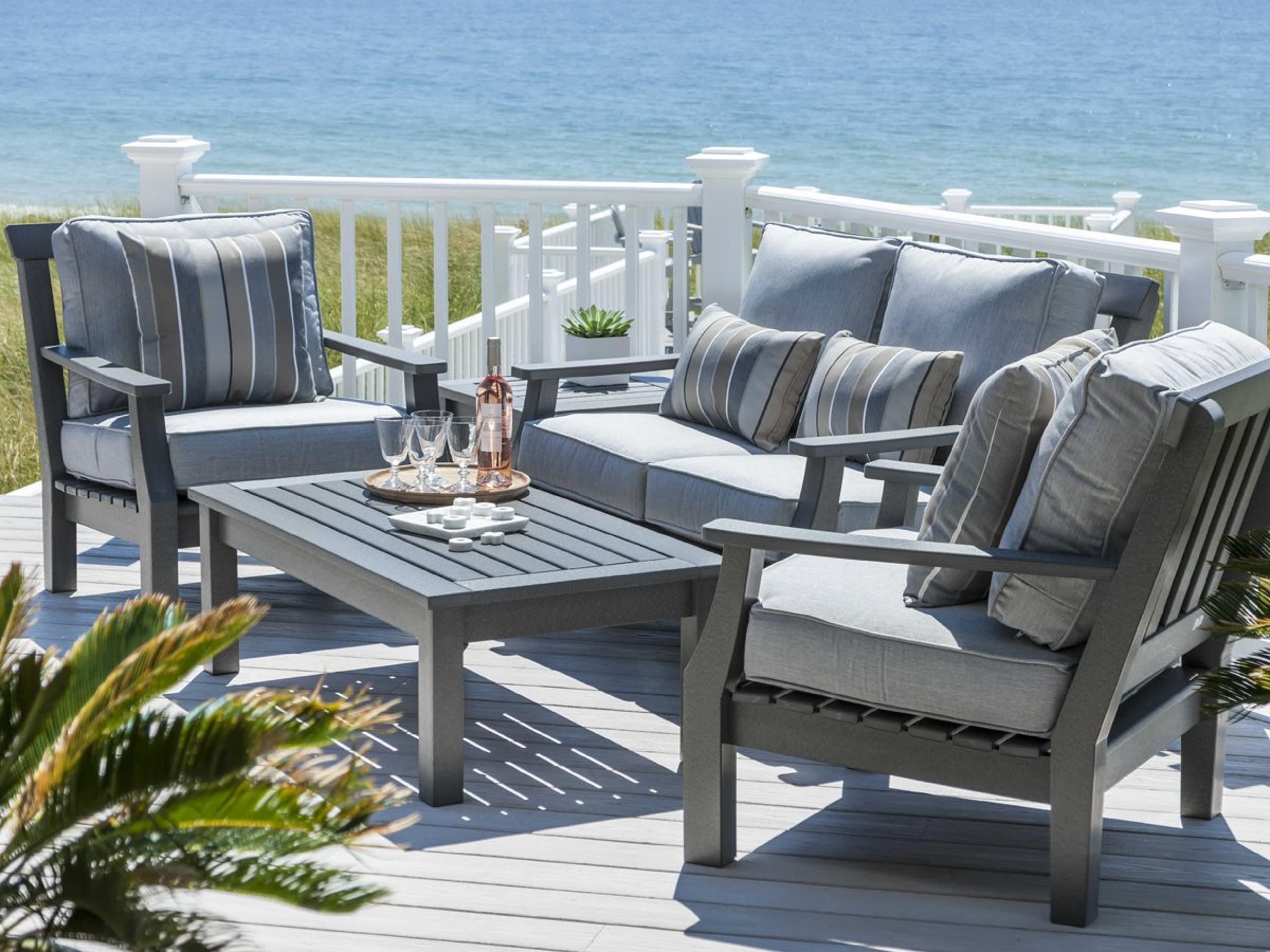Seaside Casual Nantucket Recycled Plastic Cushion Outdoor Lounge Set