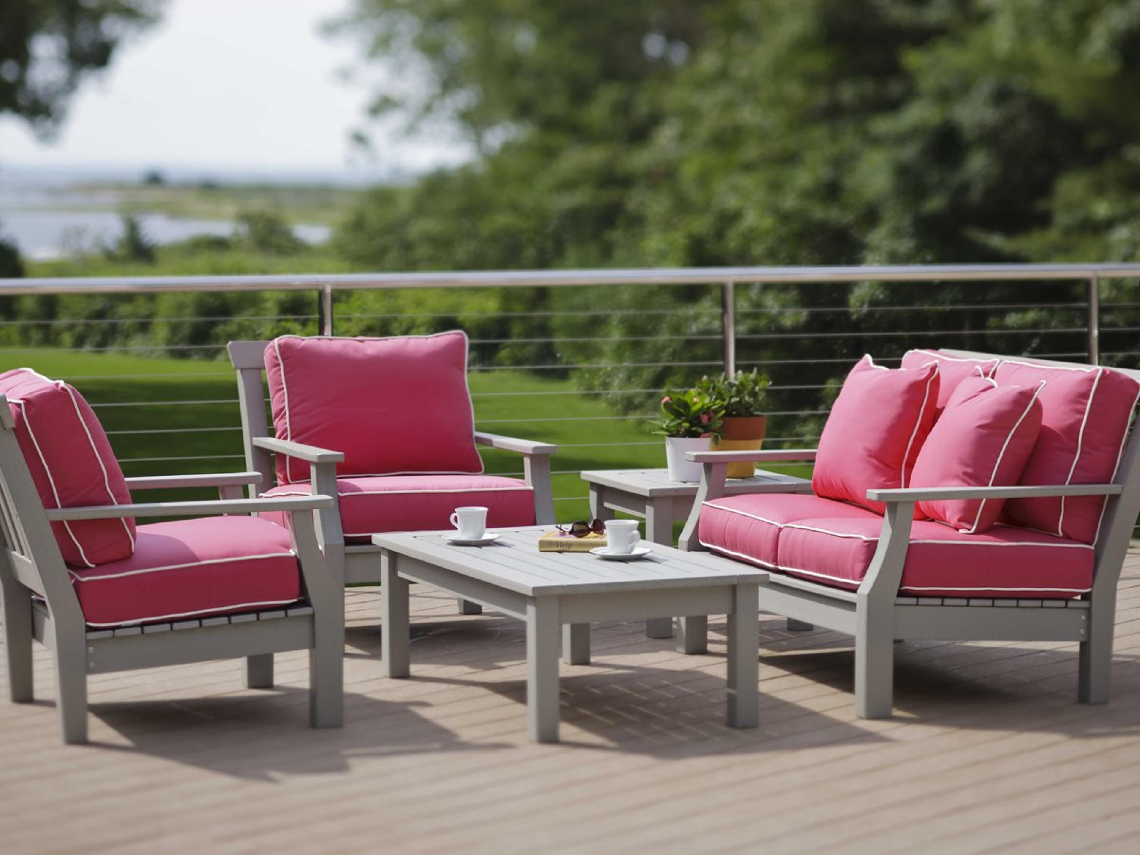 Seaside Casual Nantucket Recycled Plastic Cushion Patio Lounge Set