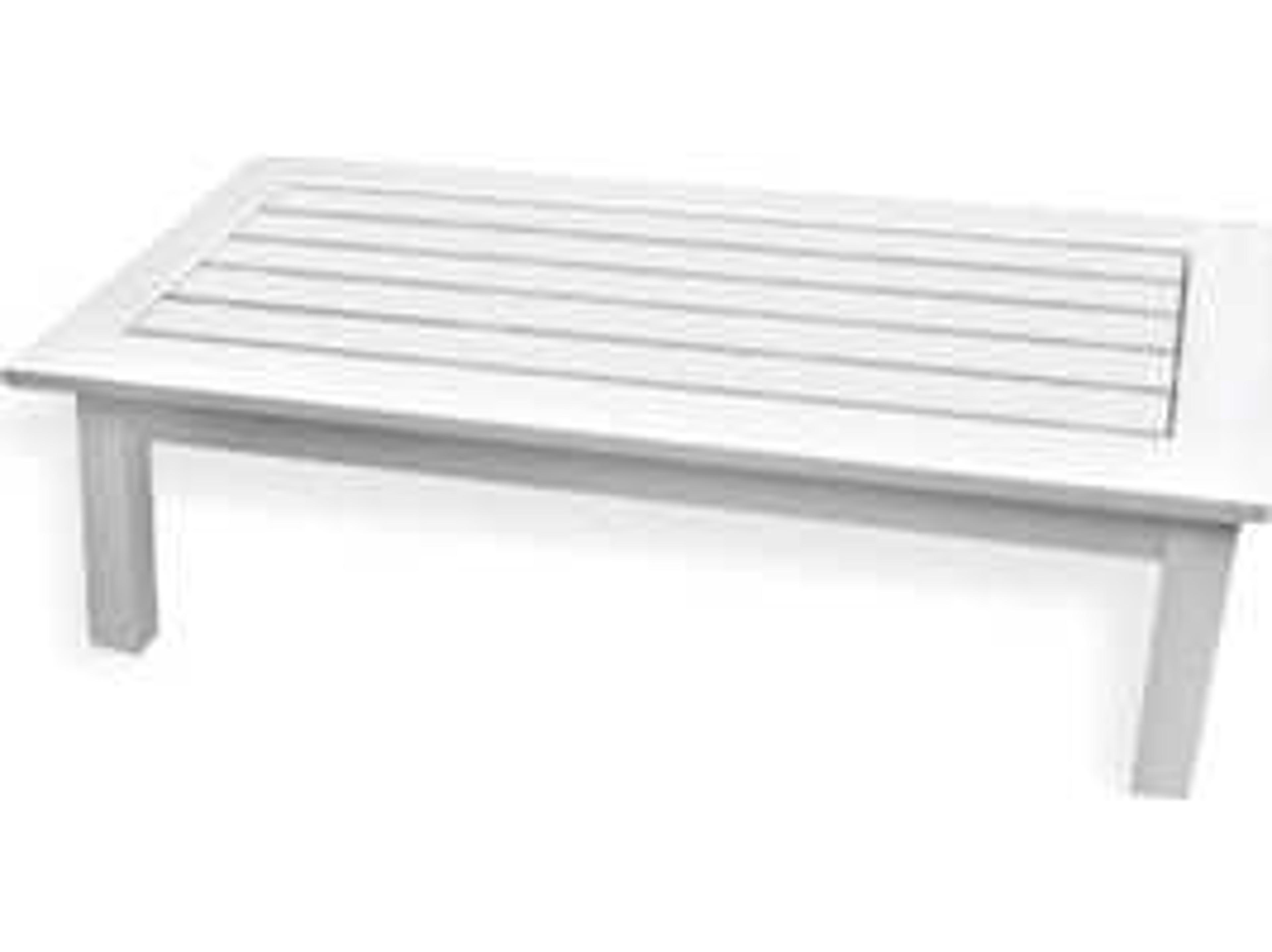 Seaside Casual Nantucket Recycled Plastic Rectangular Outdoor Patio Coffee Table