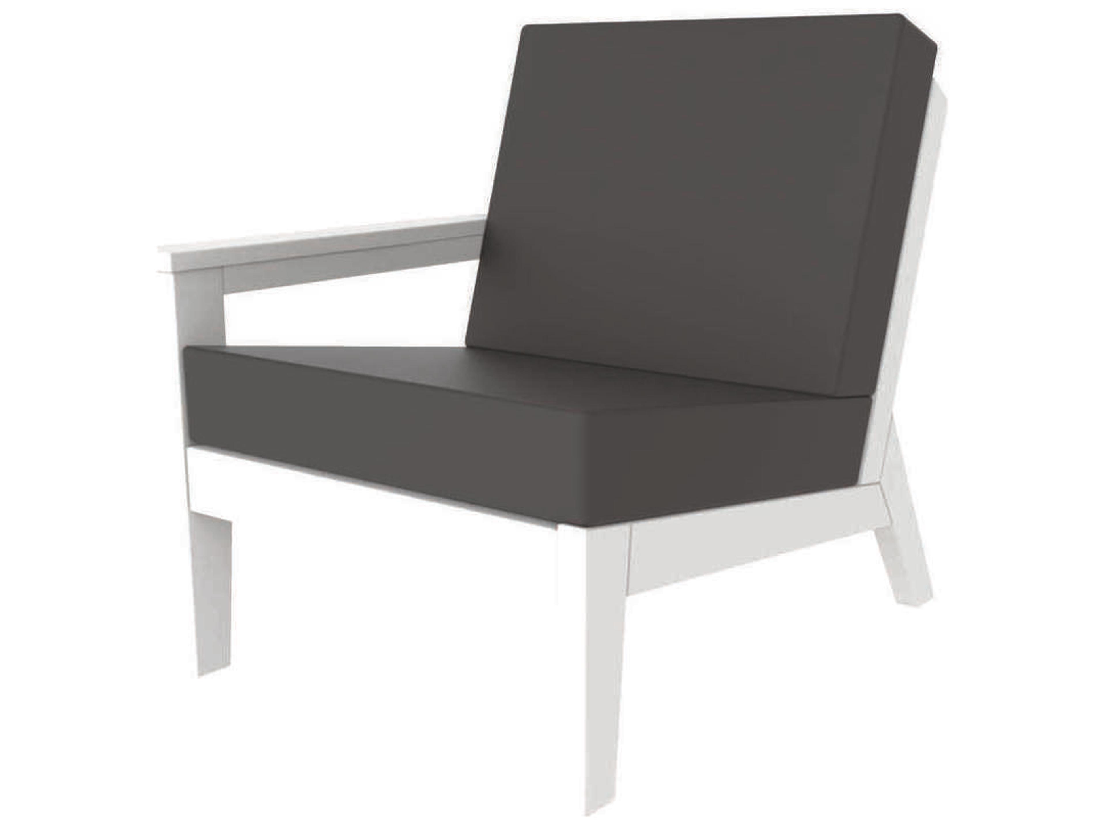 Seaside Casual Dex Recycled Plastic Right Arm Patio Lounge Chair