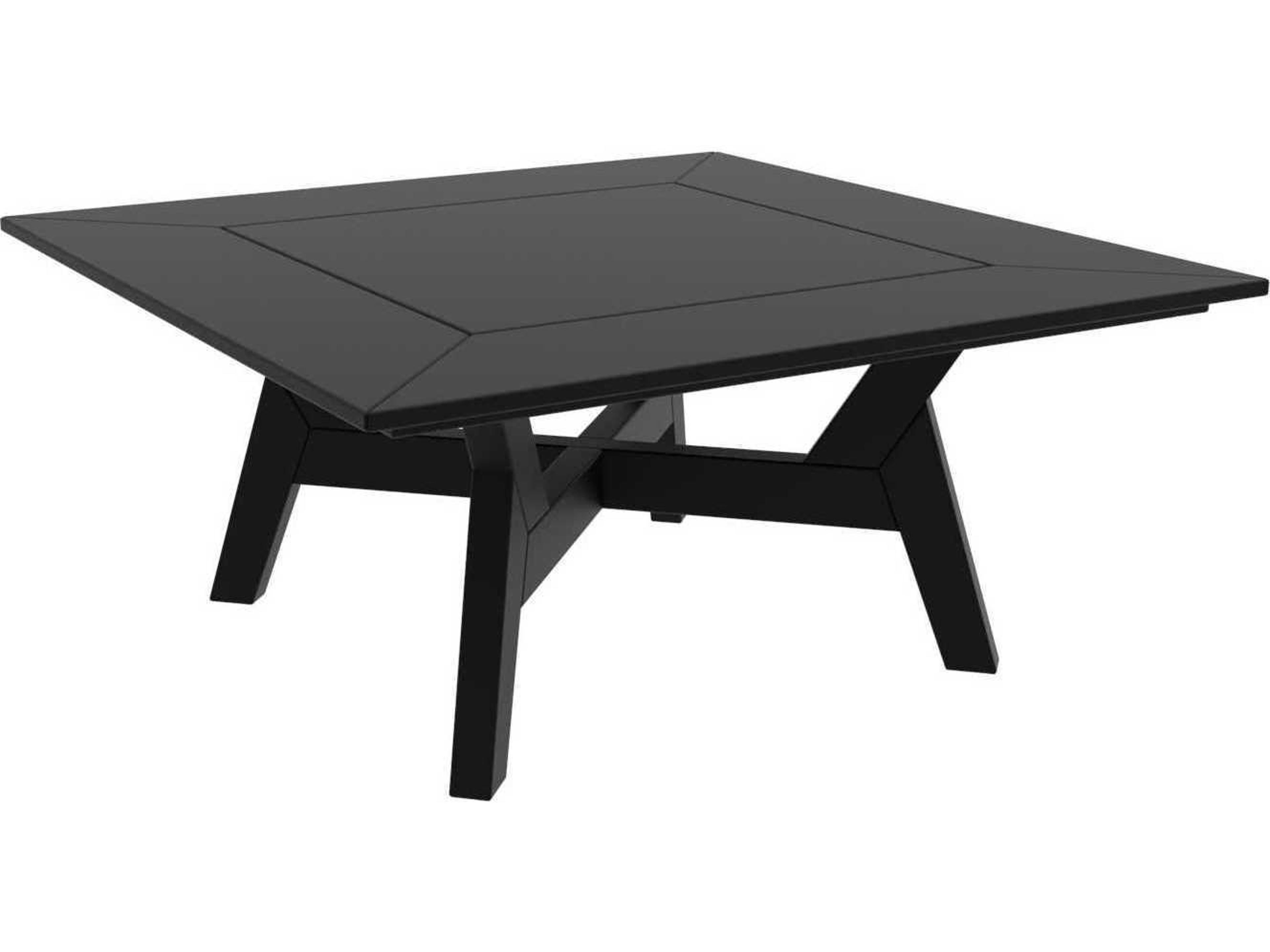 Seaside Casual Dex Recycled Plastic Square Outdoor Chat Table