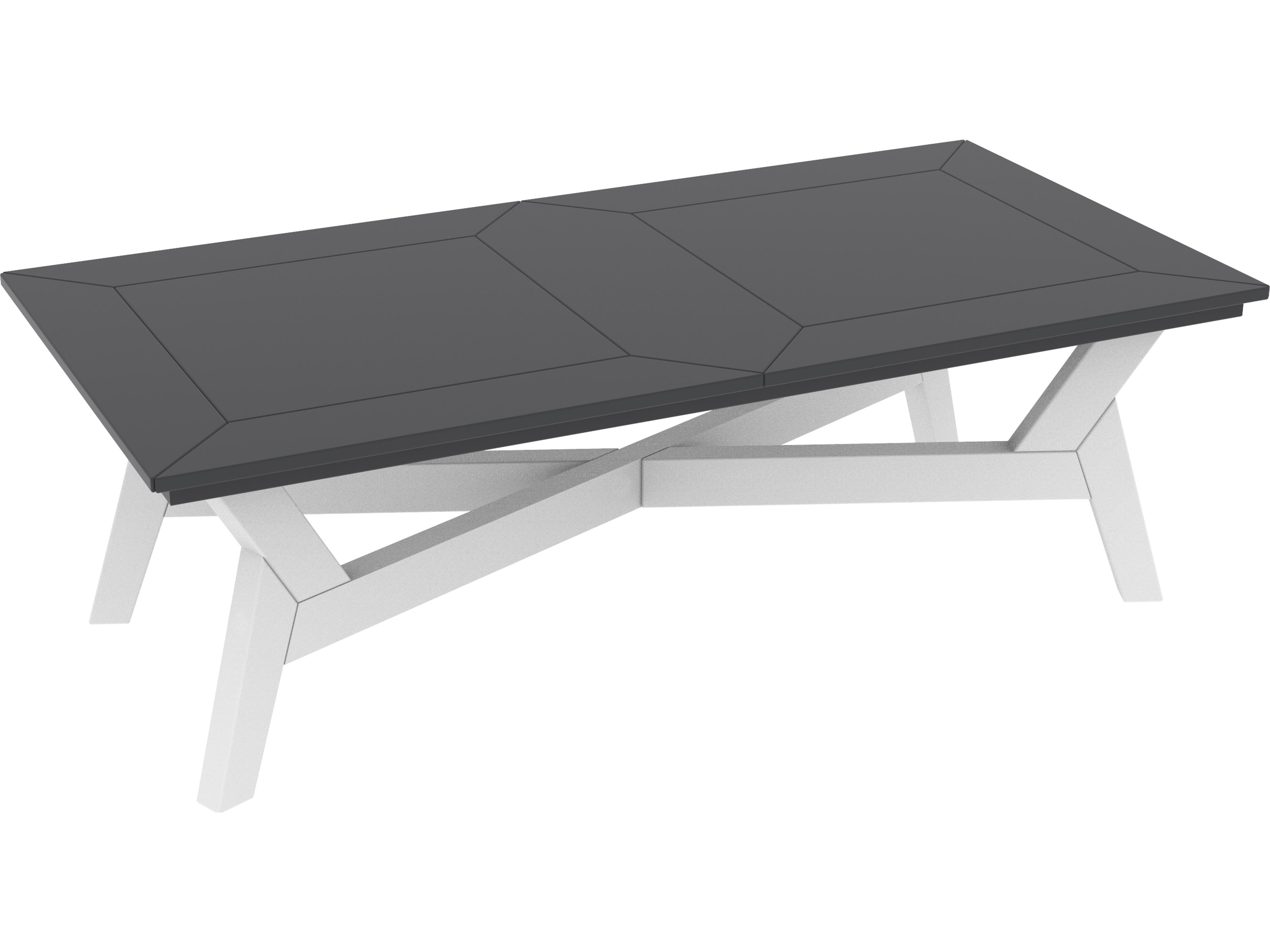 Seaside Casual Dex Recycled Plastic Rectangular Patio Coffee Table