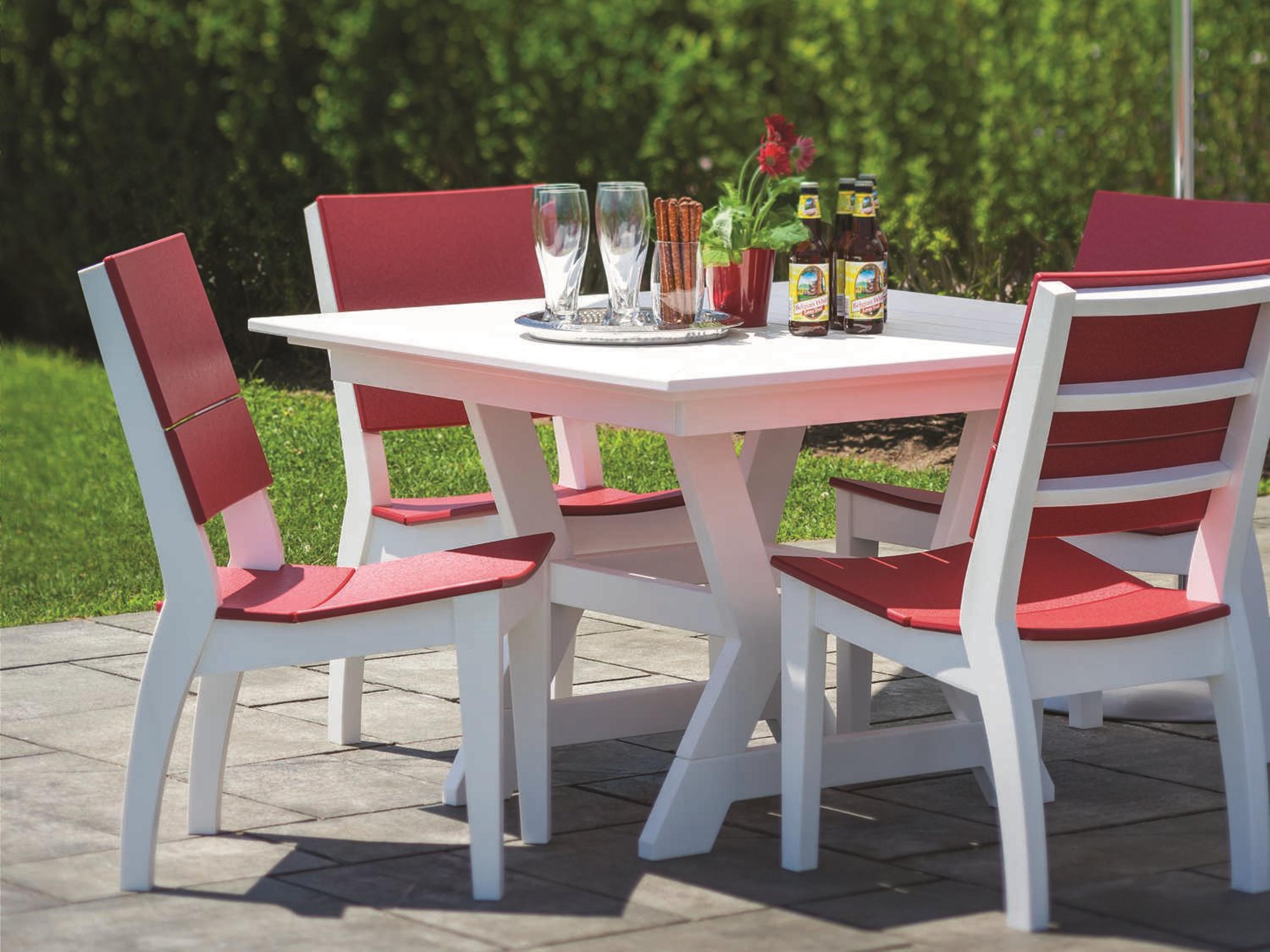 Seaside Casual Sym Recycled Plastic Outdoor Patio Dining Set
