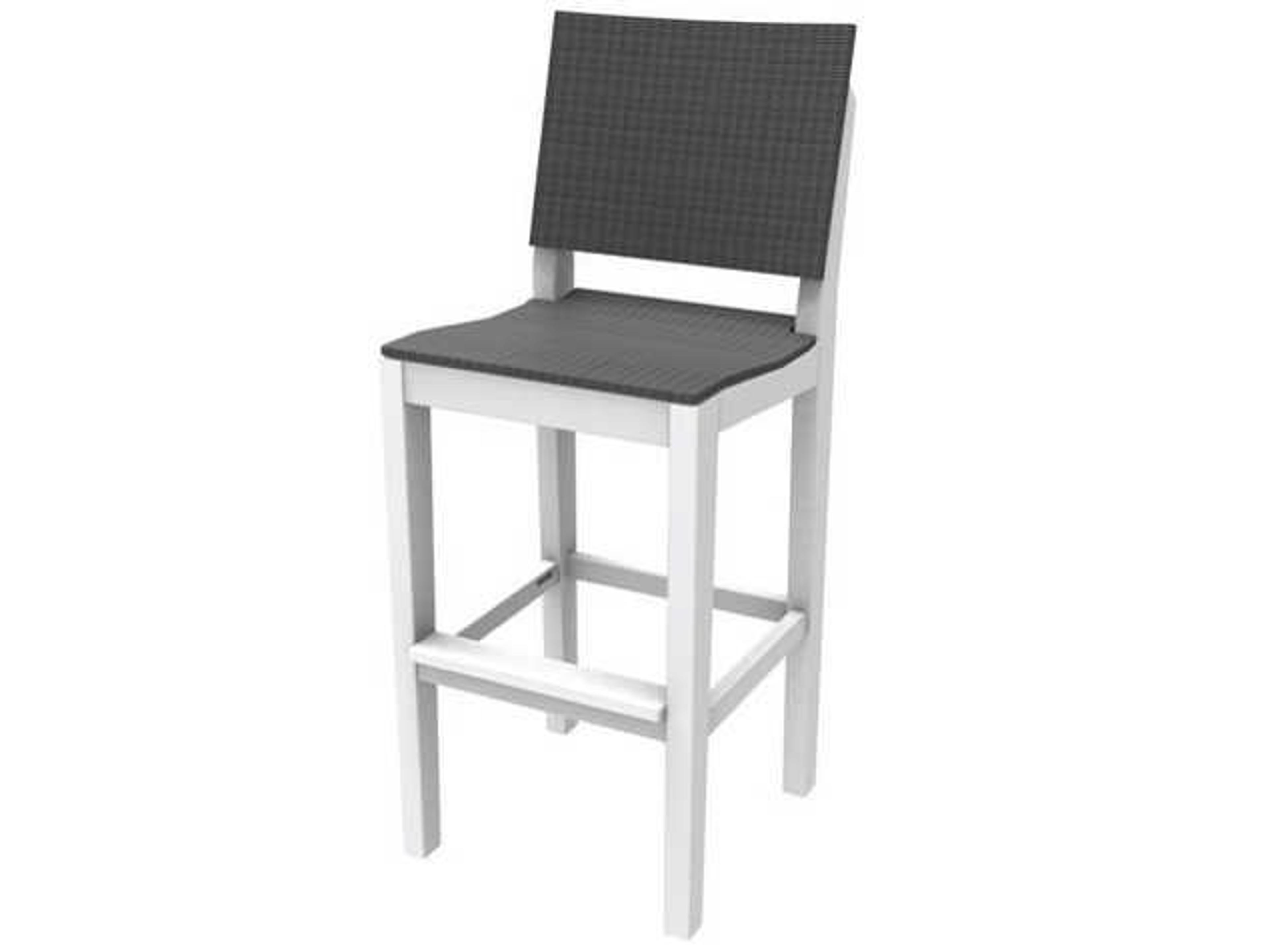 Seaside Casual Mad Recycled Plastic Wicker Outdoor Bar Stool