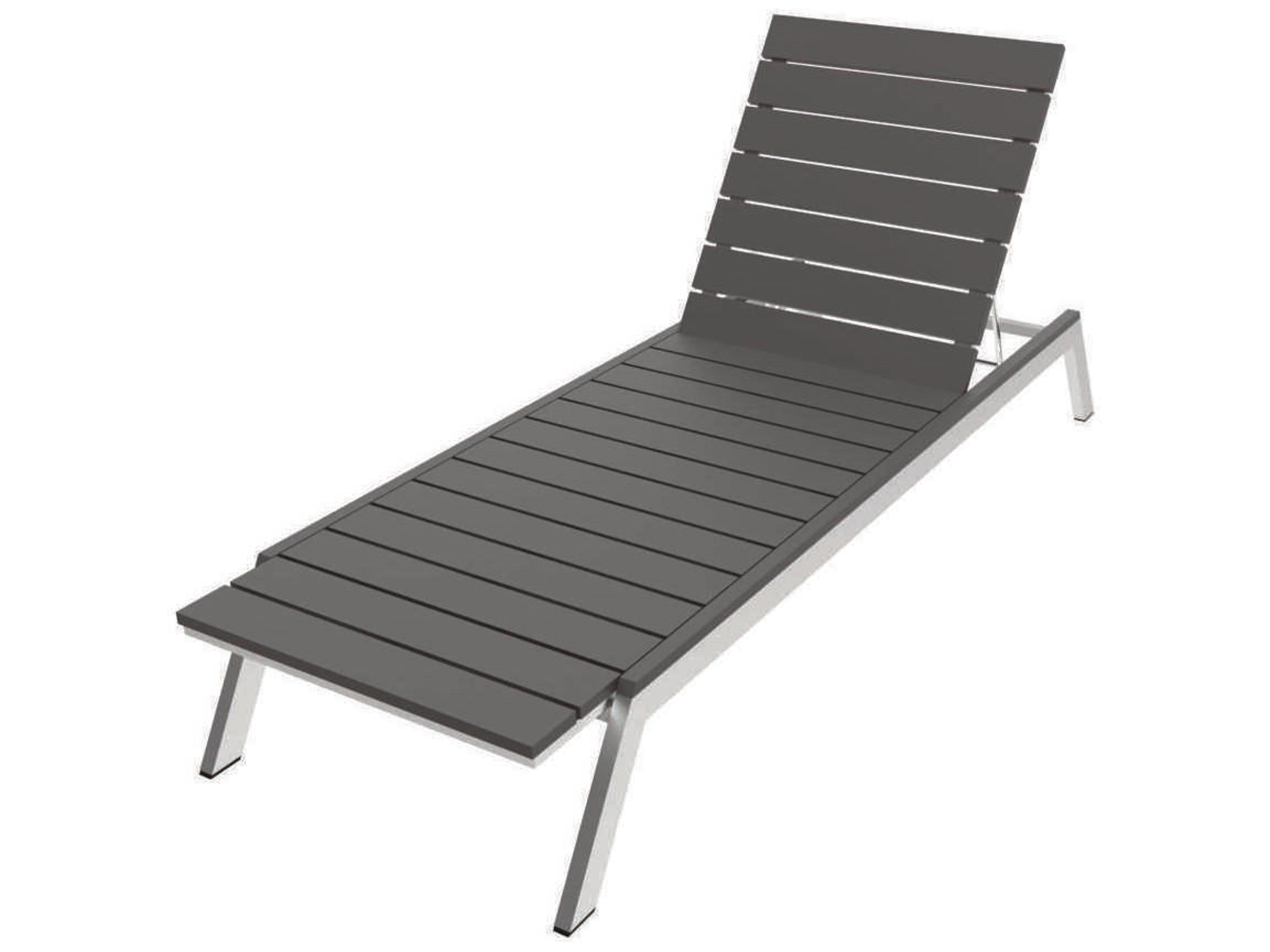 Seaside Casual Mad Aluminum Recycled Plastic Outdoor Patio Chaise Lounge