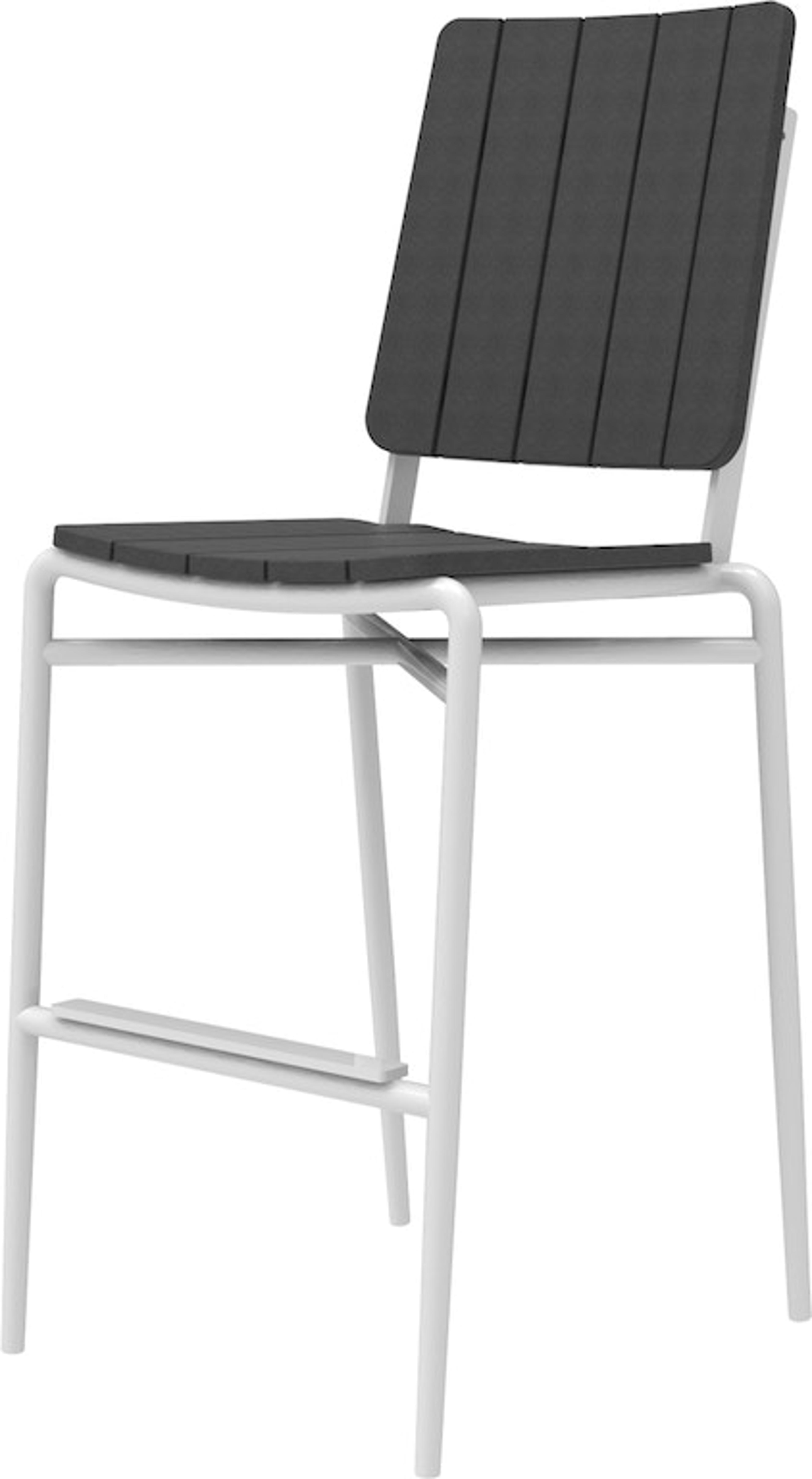 Seaside Casual Hip Recycled Plastic Stackable Patio Bar Side Chair