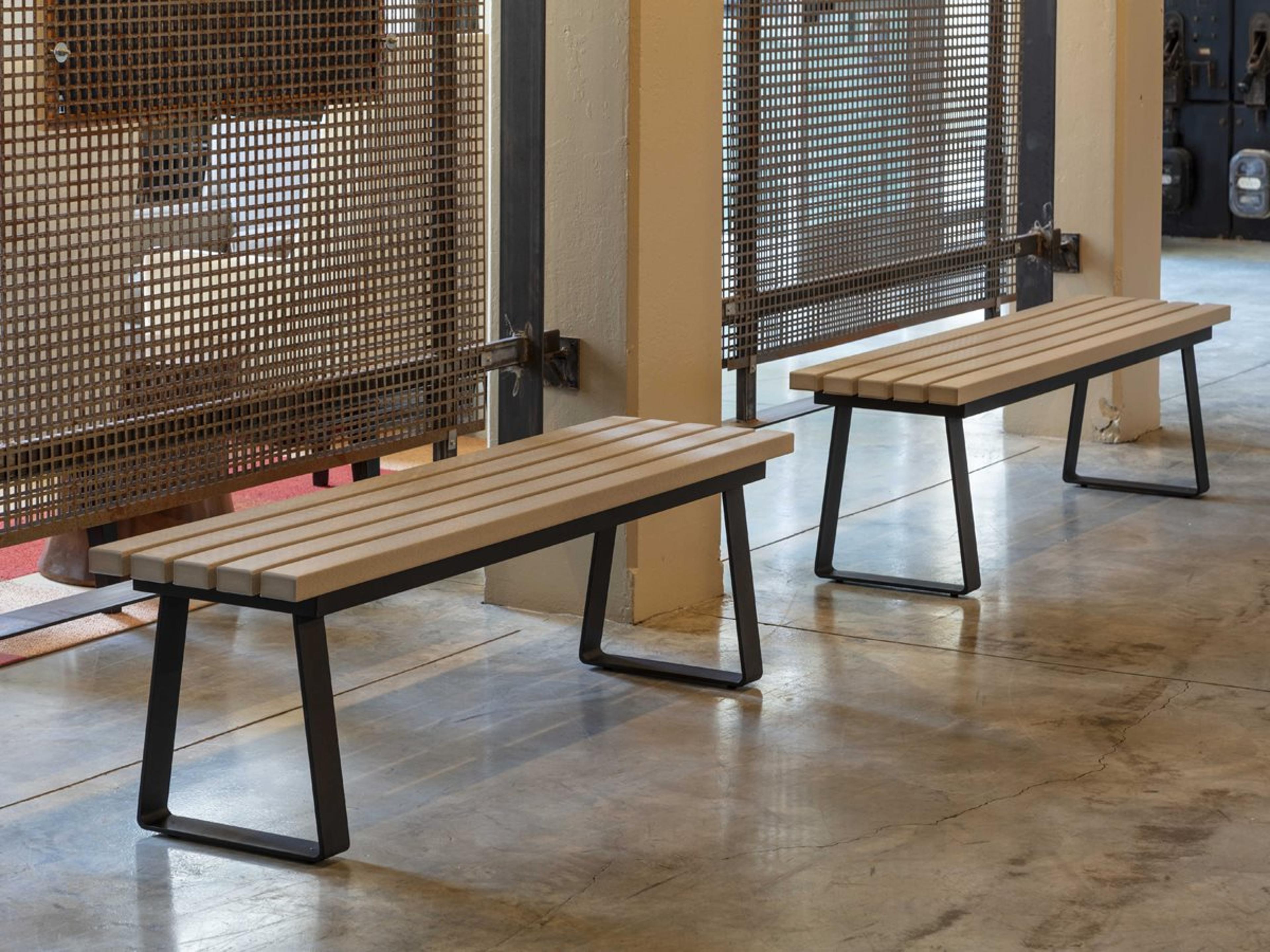 Seaside Casual Hip Aluminum Anchor Patio Bench Set