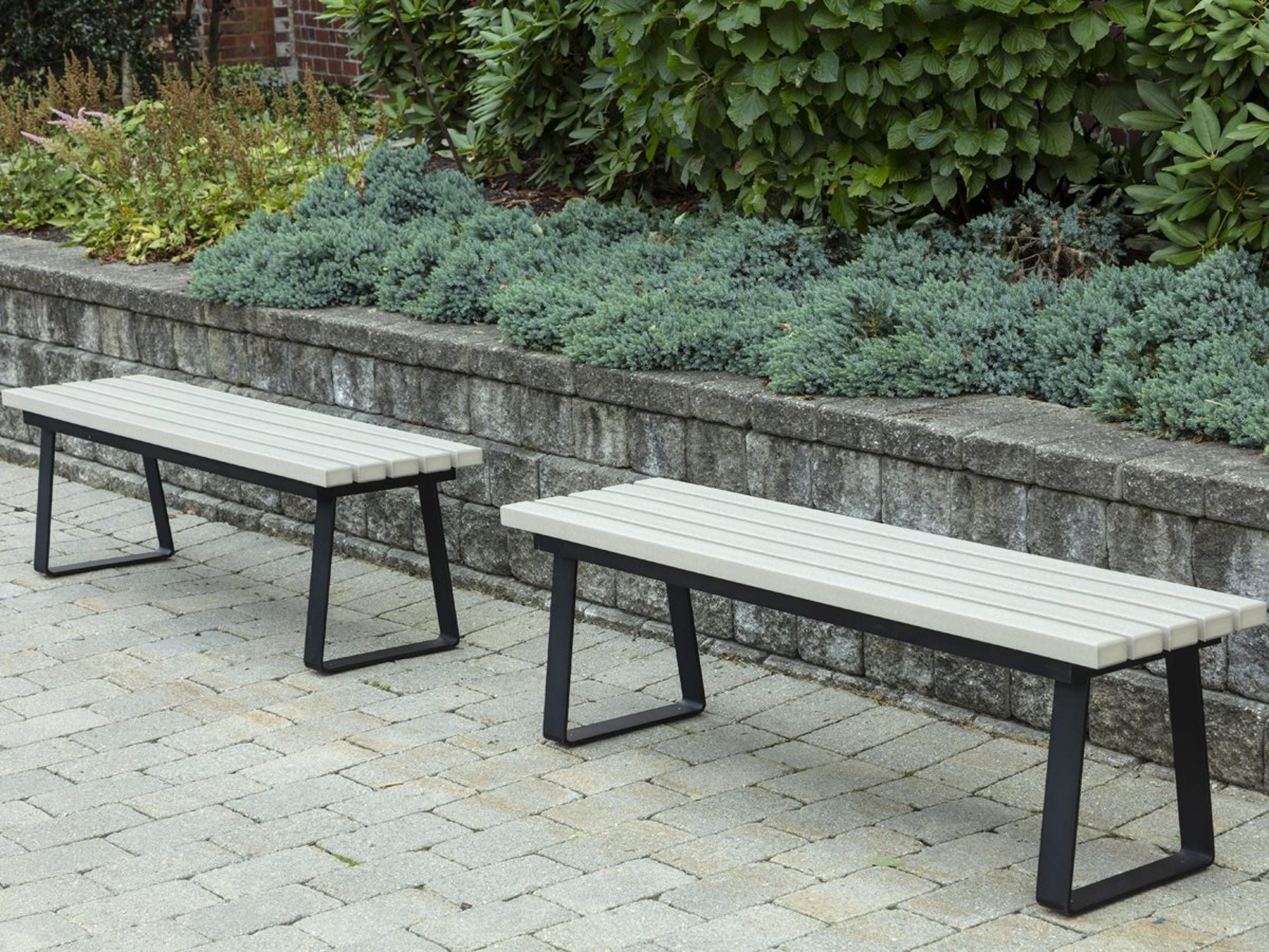 Seaside Casual Hip Aluminum Anchor Outdoor Patio Bench Set