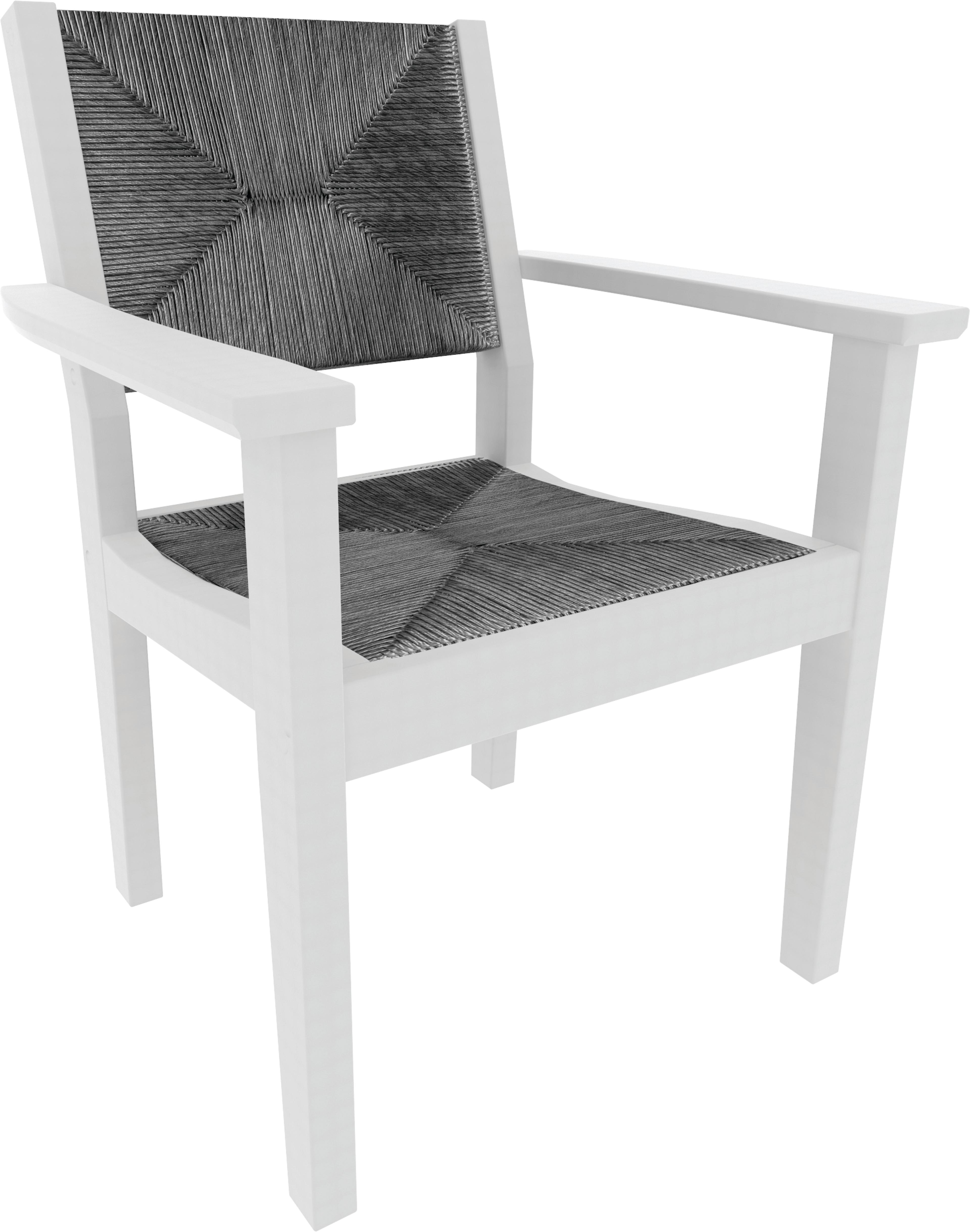 Seaside Casual Greenwich Recycled Plastic Woven Outdoor Dining Arm Chair