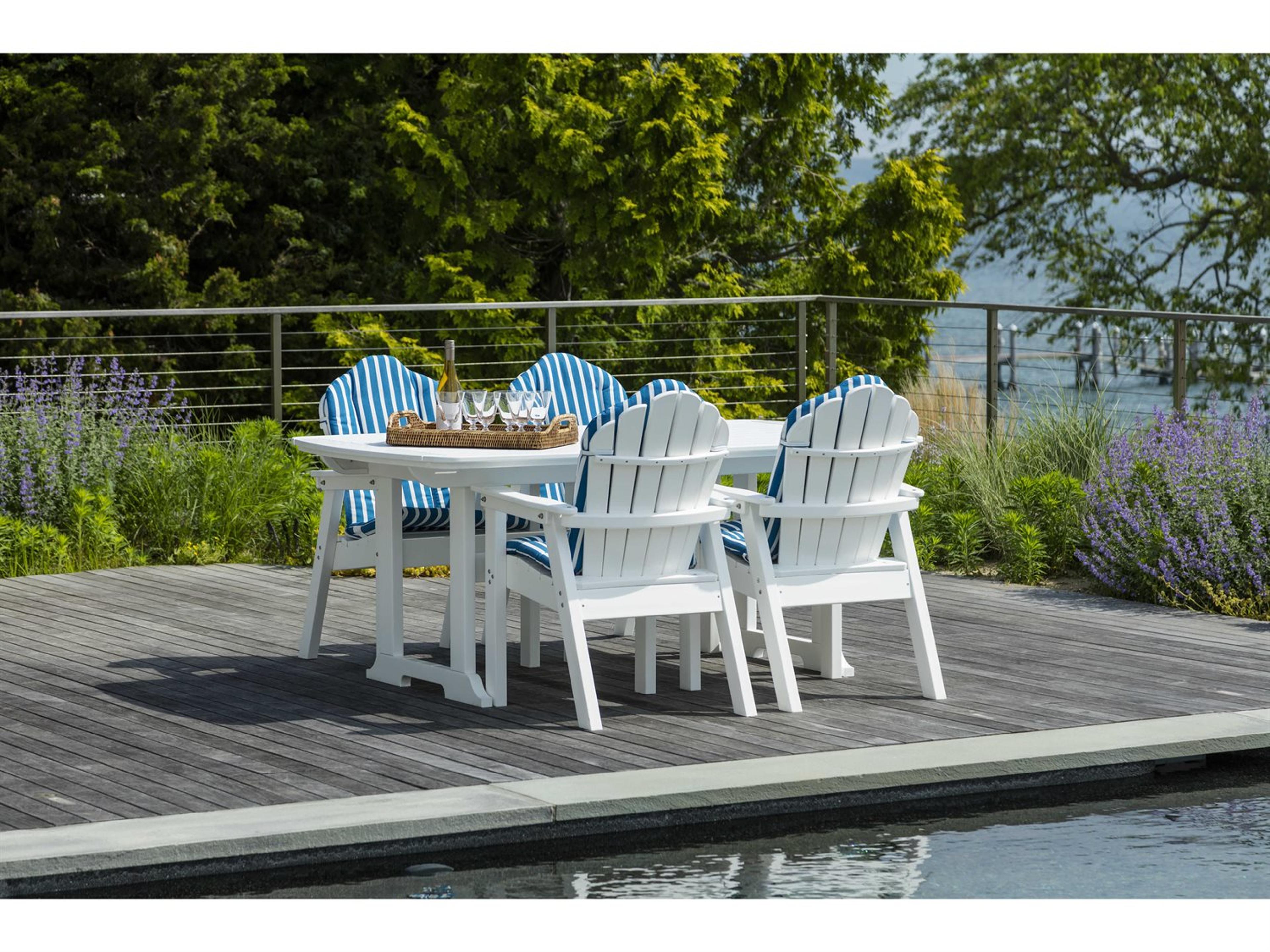 Seaside Casual Classic Adirondack Recycled Plastic Outdoor Dining Set
