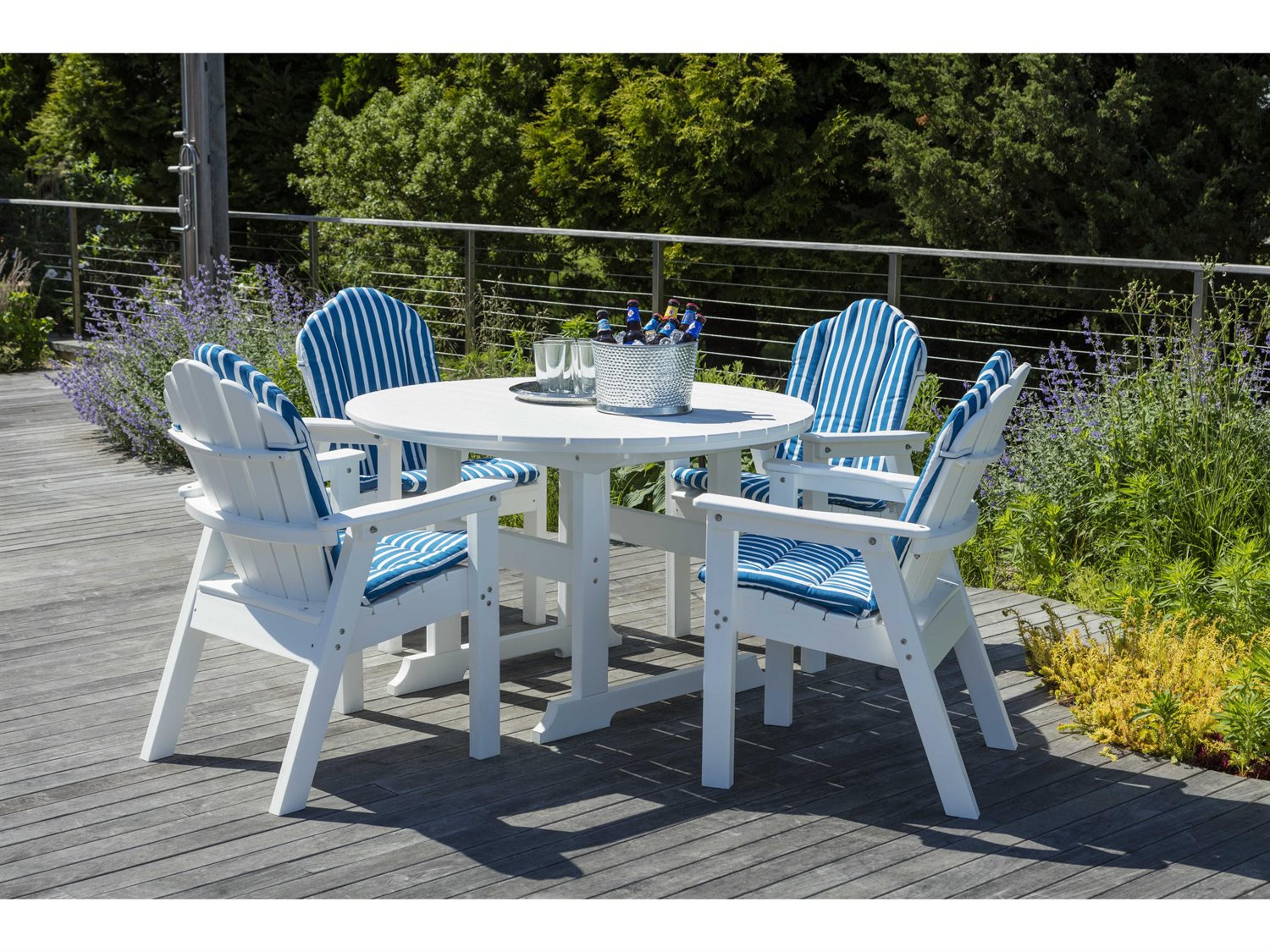 Seaside Casual Classic Adirondack Recycled Plastic Patio Dining Set