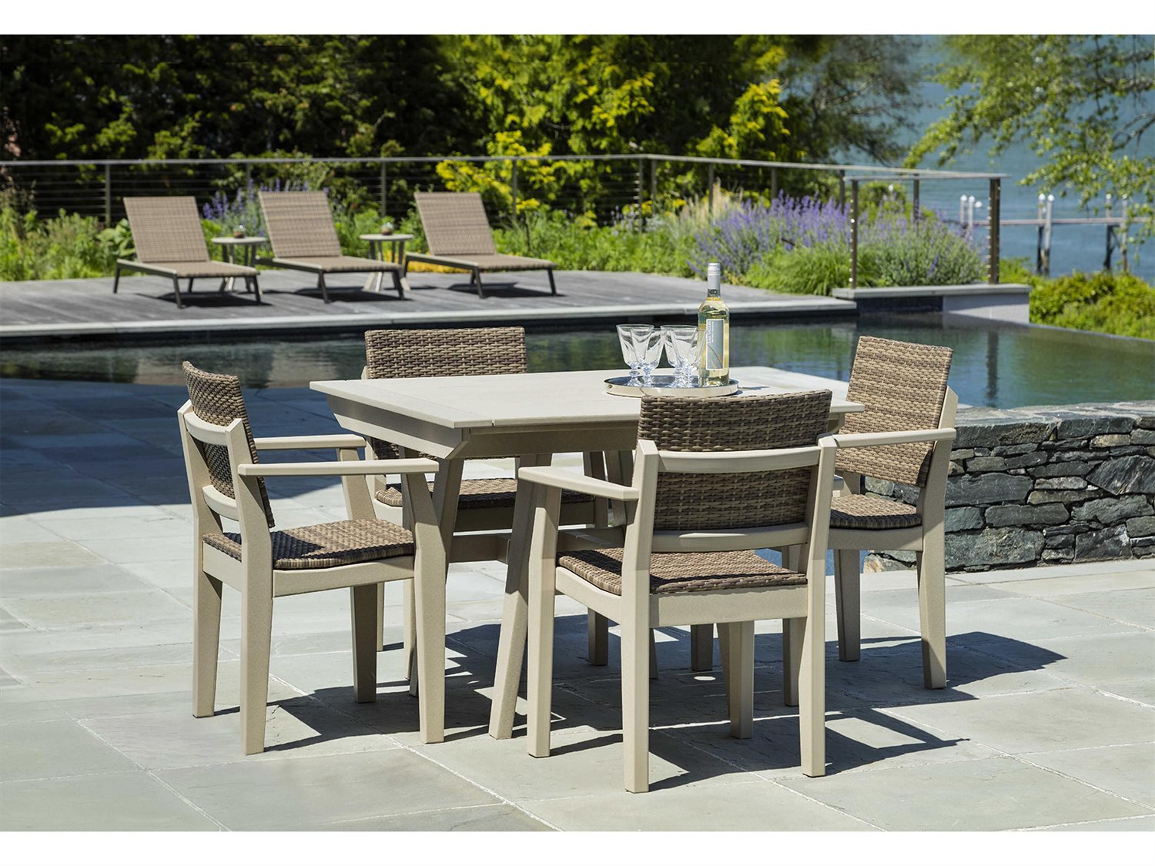 Seaside Casual Mad Recycled Plastic Outdoor Patio Dining Set