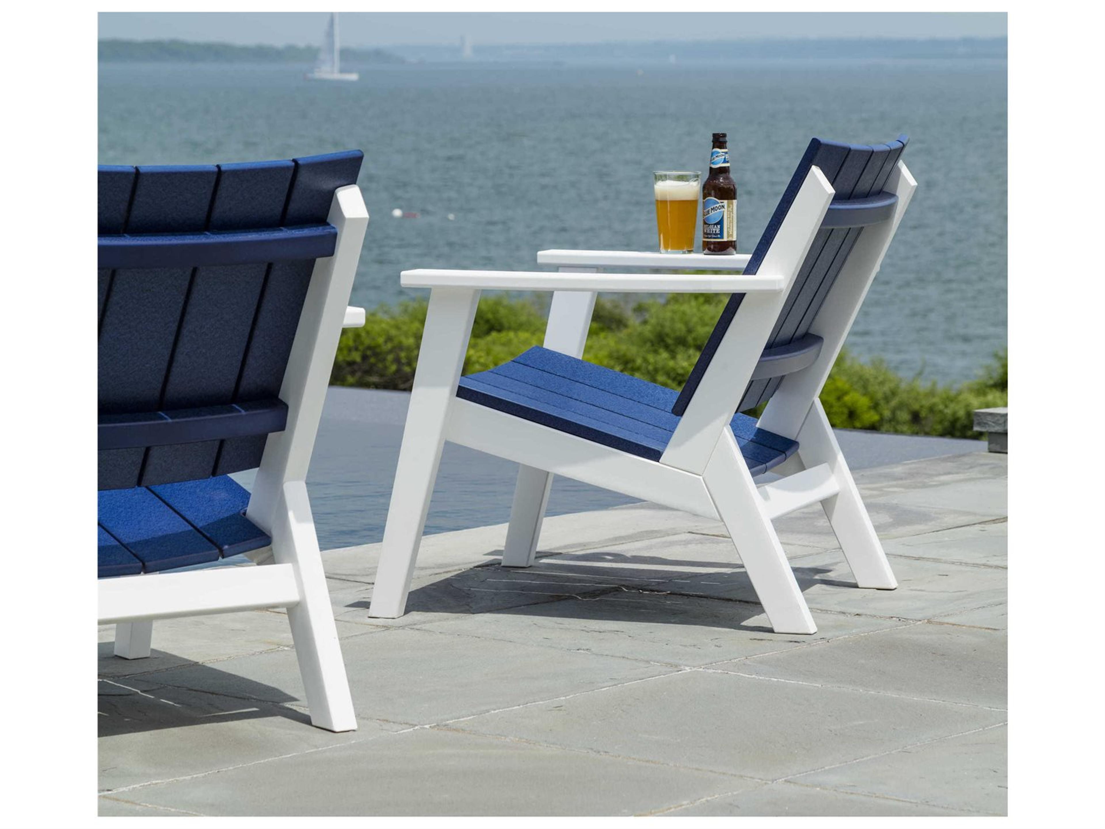 Seaside Casual Mad Recycled Plastic Outdoor Patio Lounge Set