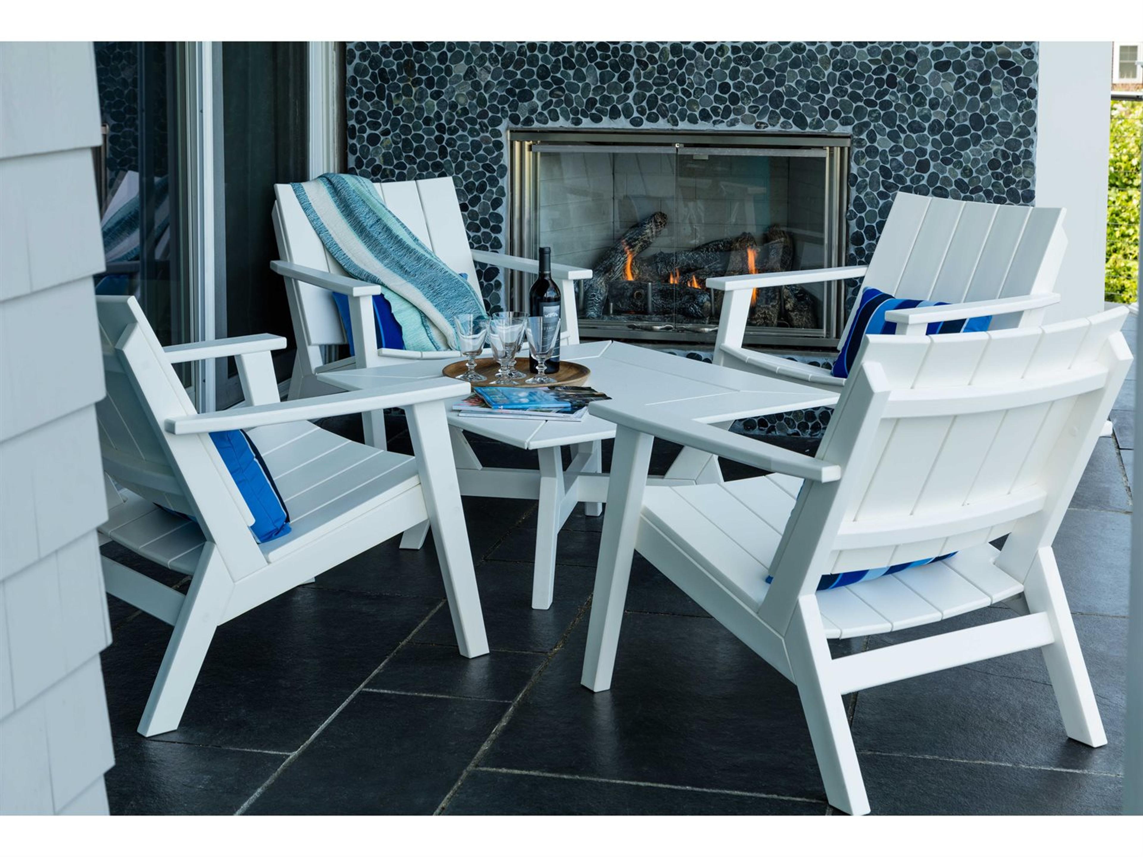 Seaside Casual Mad Recycled Plastic Outdoor Patio Lounge Set