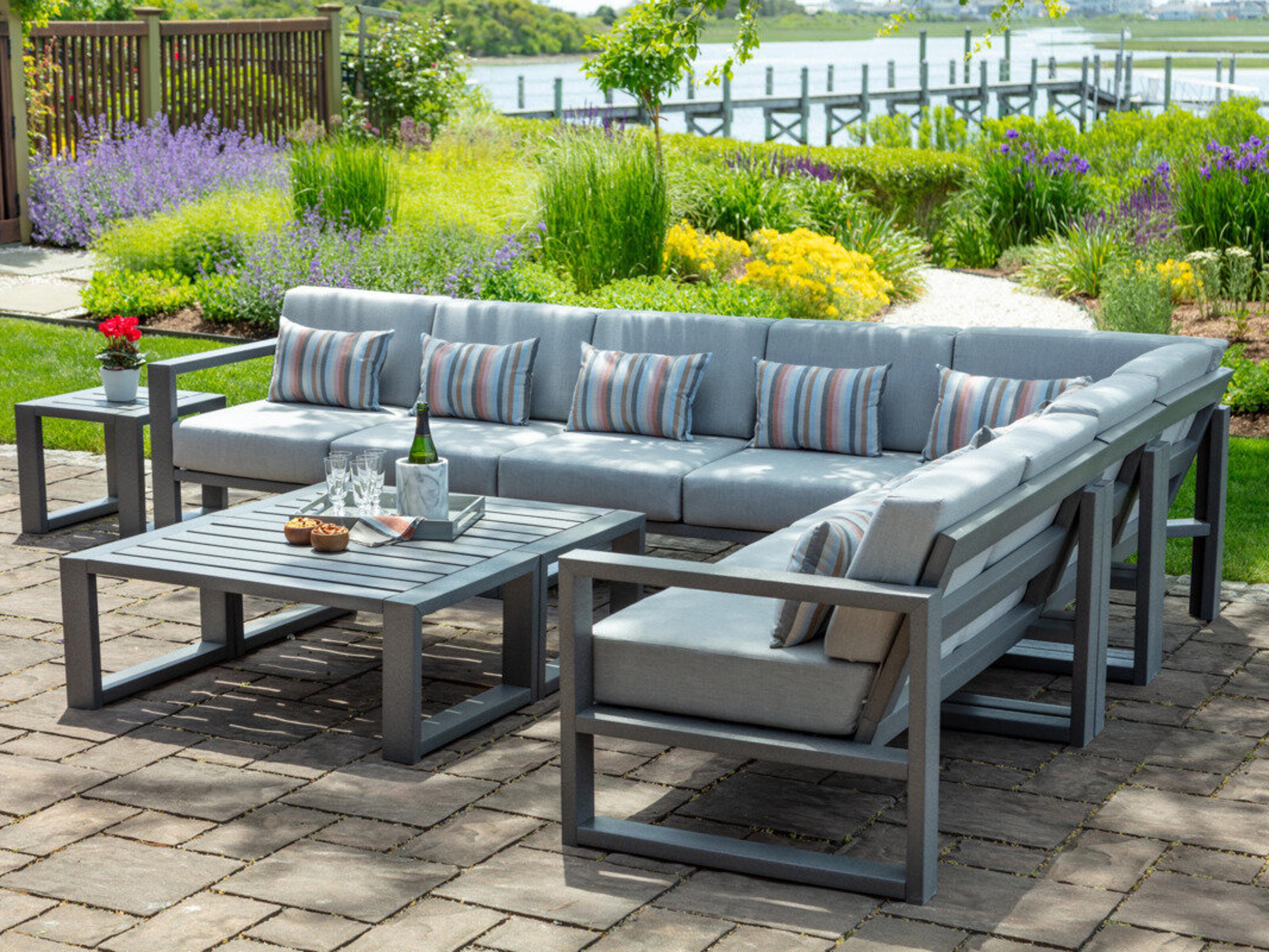 Seaside Casual Mia Recycled Plastic Cushion Outdoor Patio Lounge Set